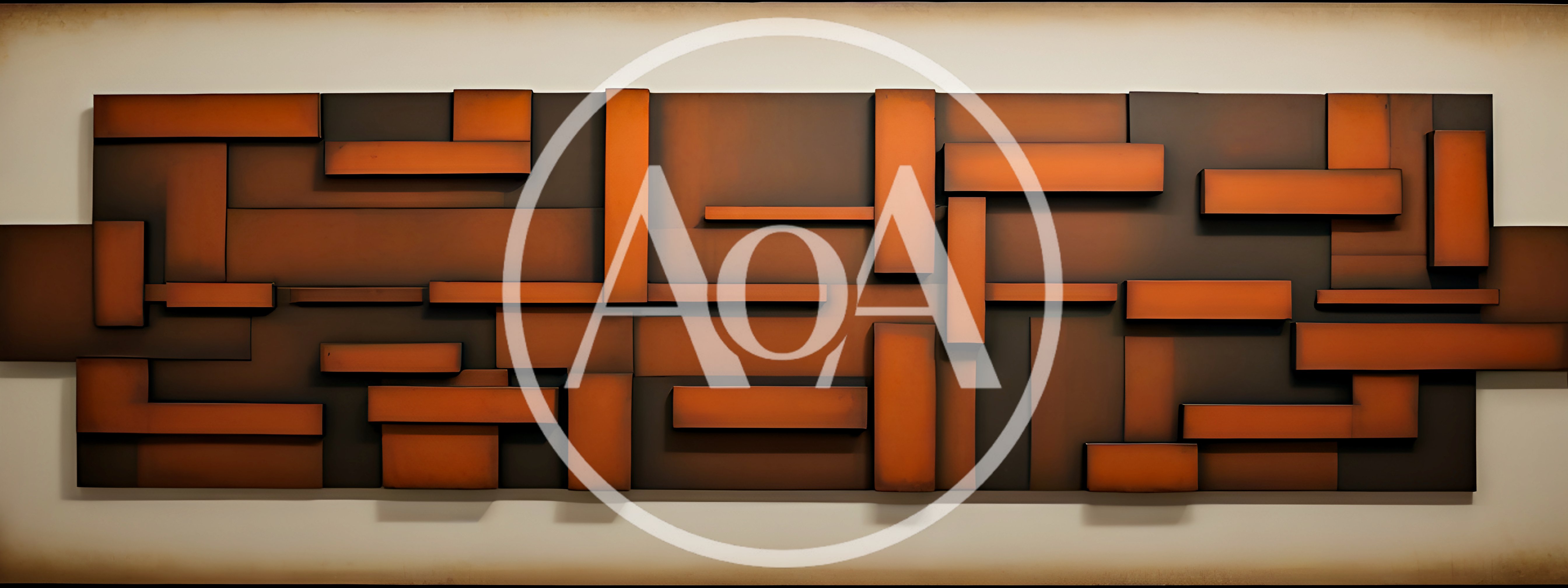 Abstract Geometric Wall Sculpture With Overlapping Rectangular Panels