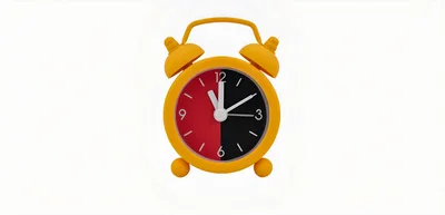 Yellow Alarm Clock With Red And Black Face
