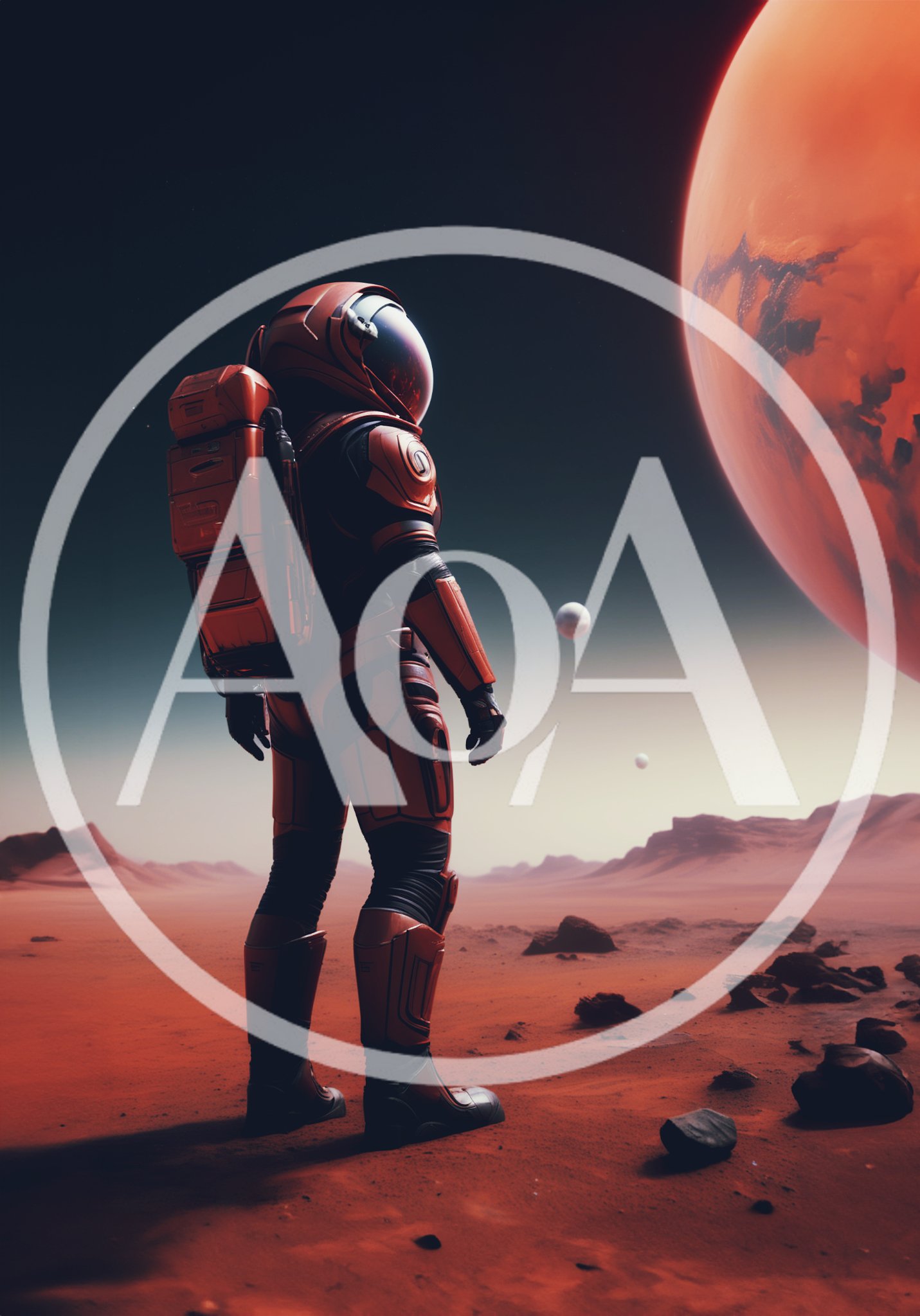 Astronaut Standing On The Surface Of Mars