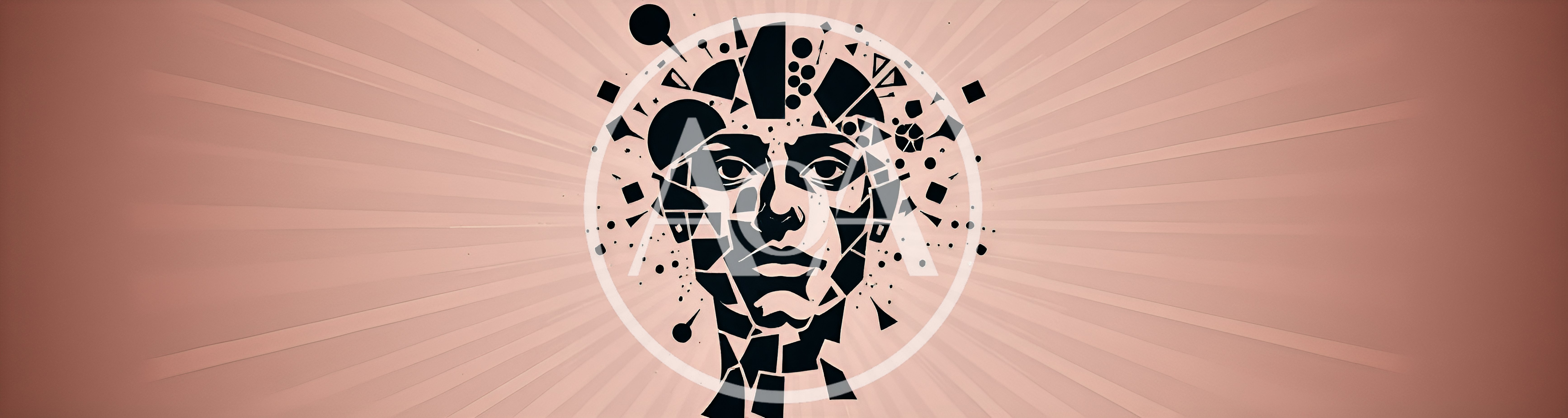 Abstract Geometric Human Face Illustration