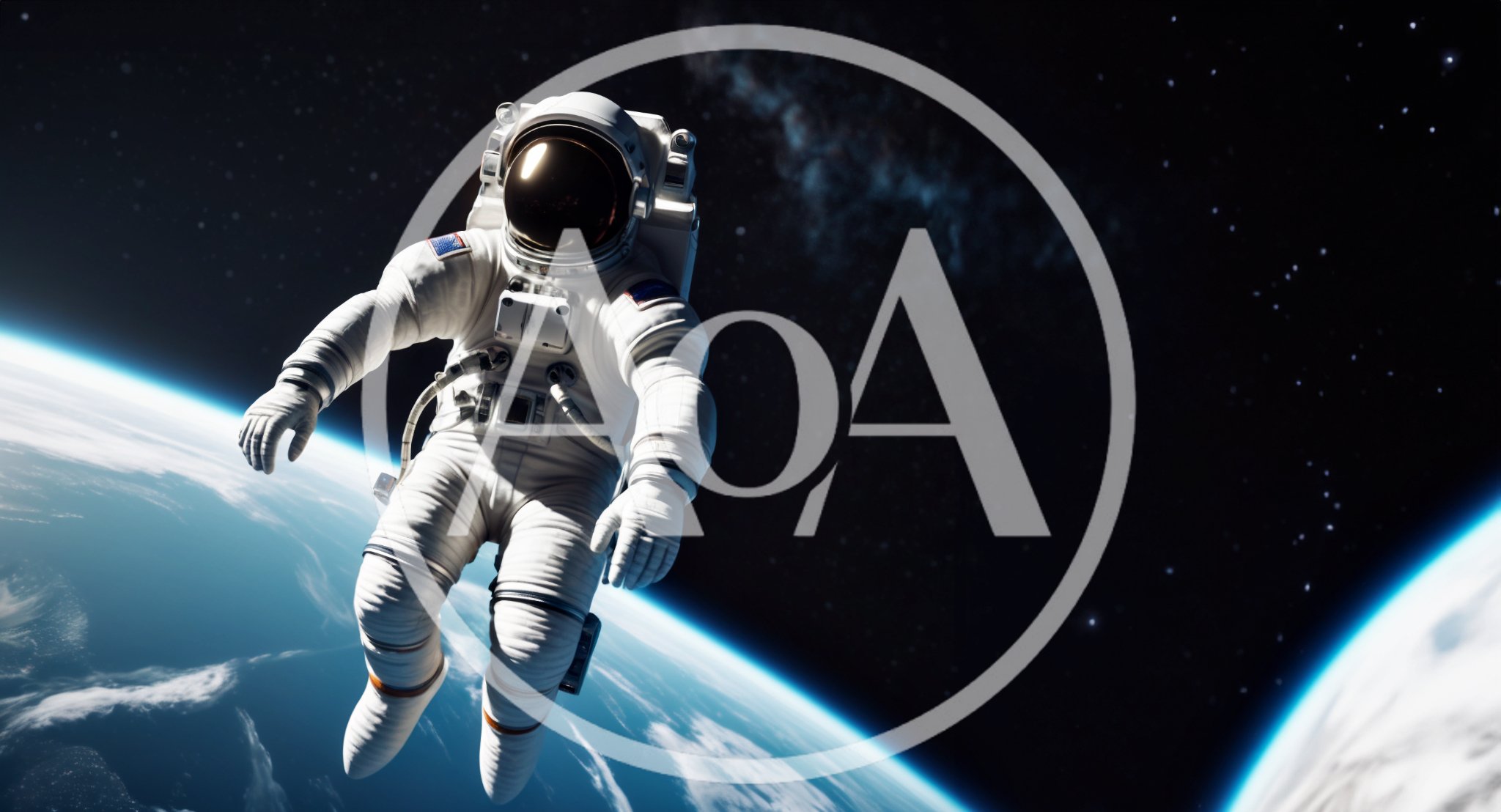 Astronaut Floating In Outer Space Above Earth