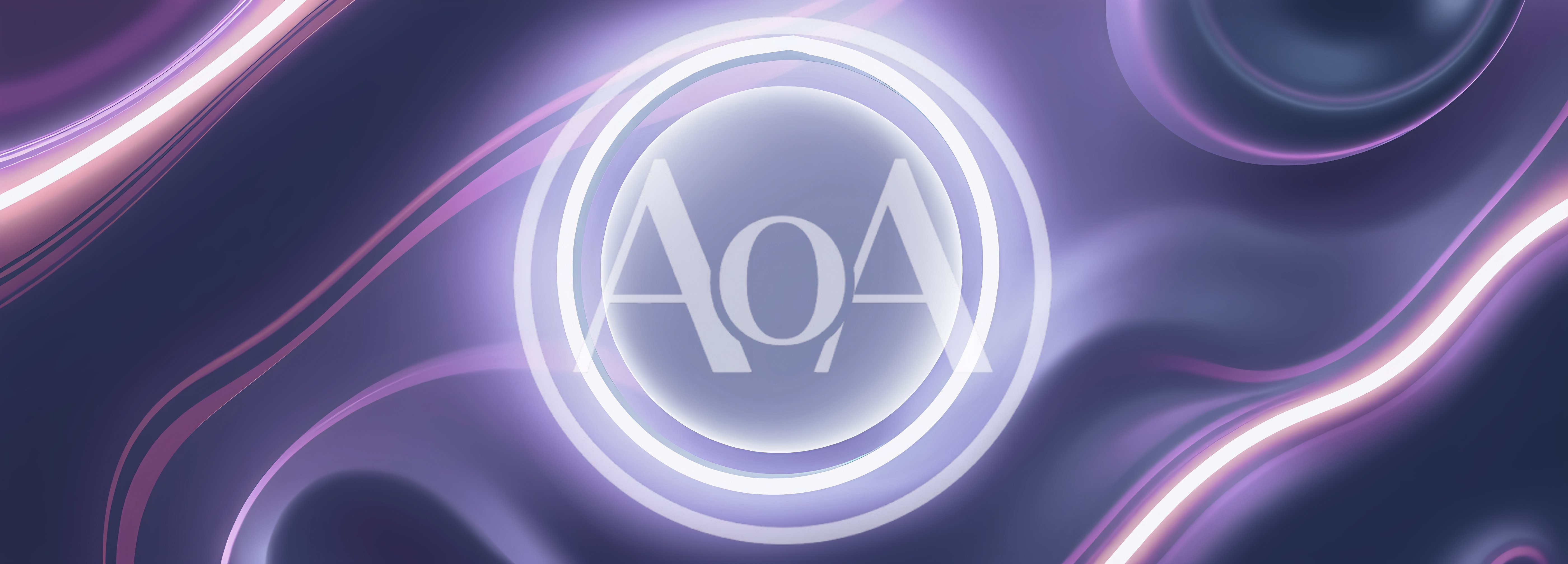Abstract Glowing Neon Circle With Fluid Liquid Waves