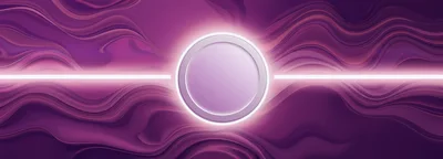 Abstract Purple Background With Glowing Circular Frame