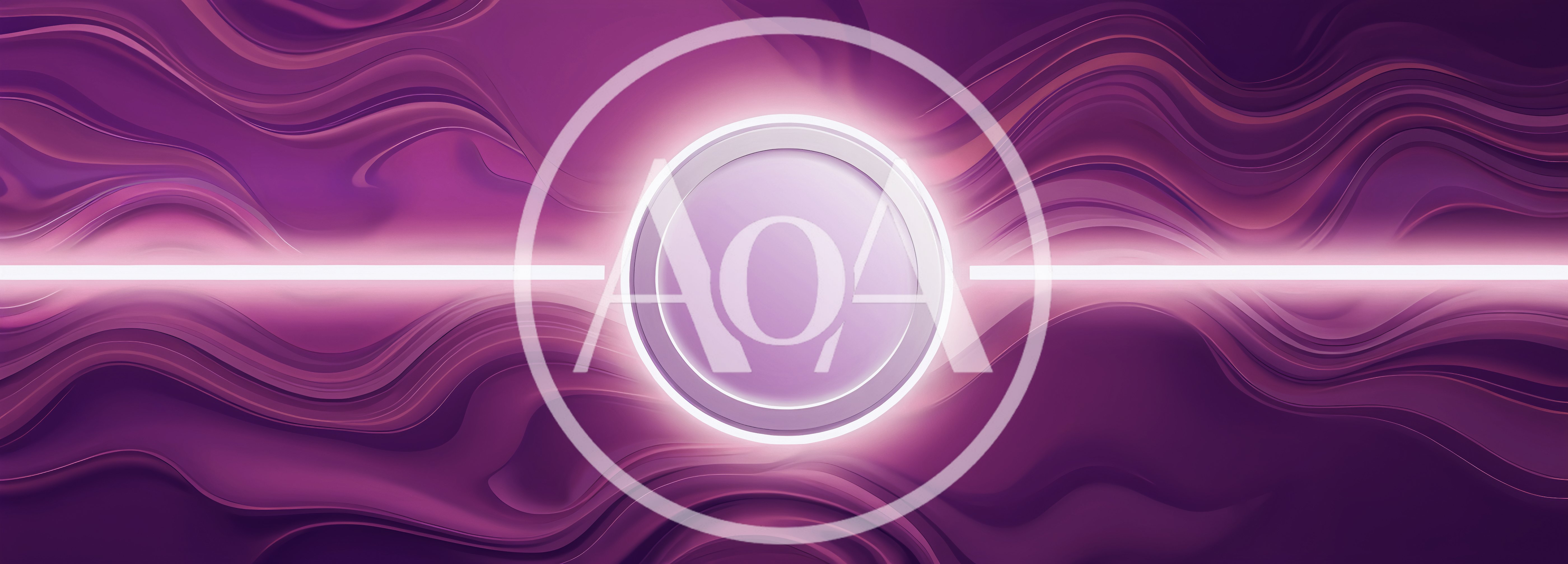 Abstract Purple Background With Glowing Circular Frame