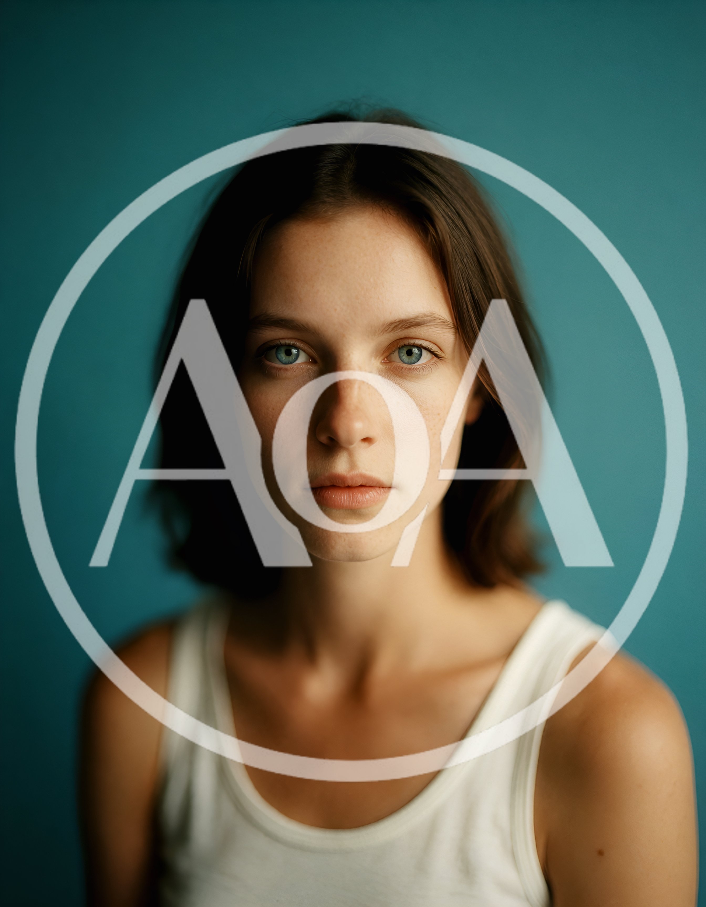 Portrait Of A Young Woman With Blue Eyes