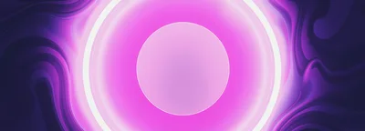 Abstract Glowing Pink Circular Neon Light Background