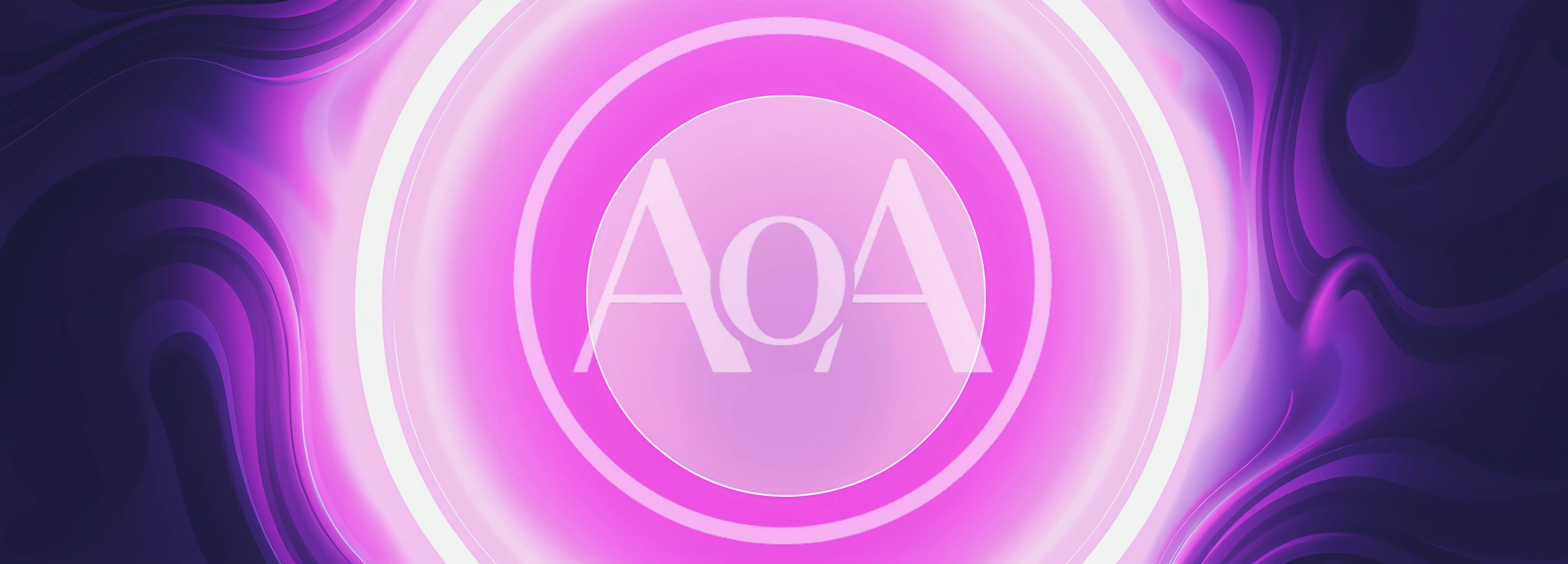 Abstract Glowing Pink Circular Neon Light Background