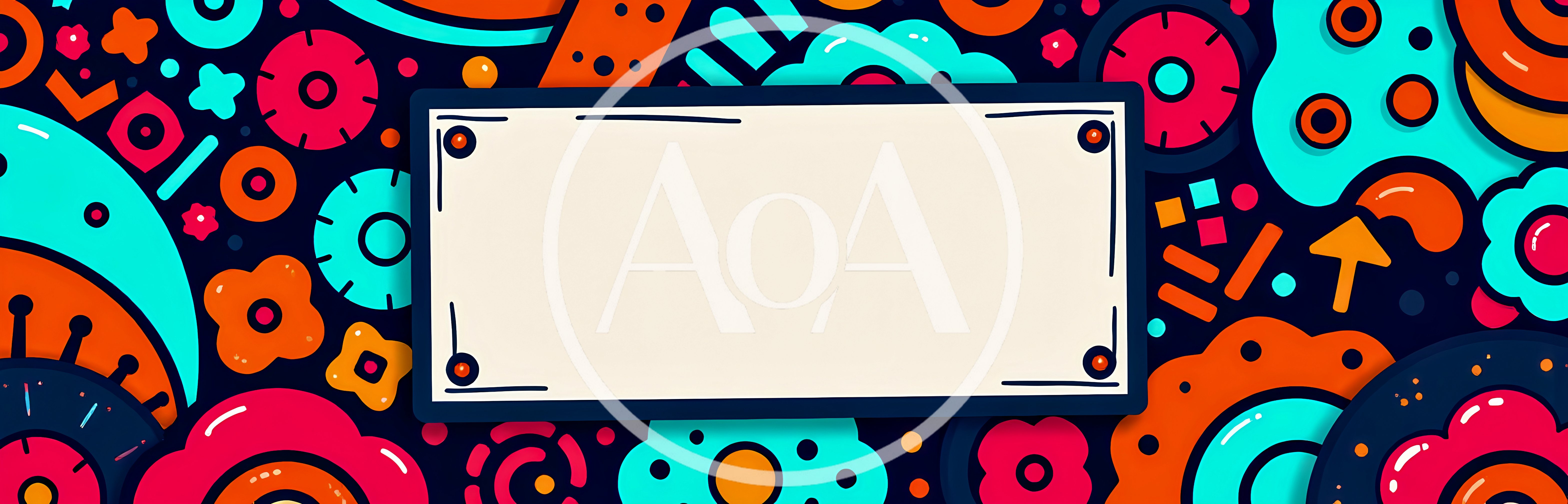 Abstract Doodle Background With Central Blank Frame