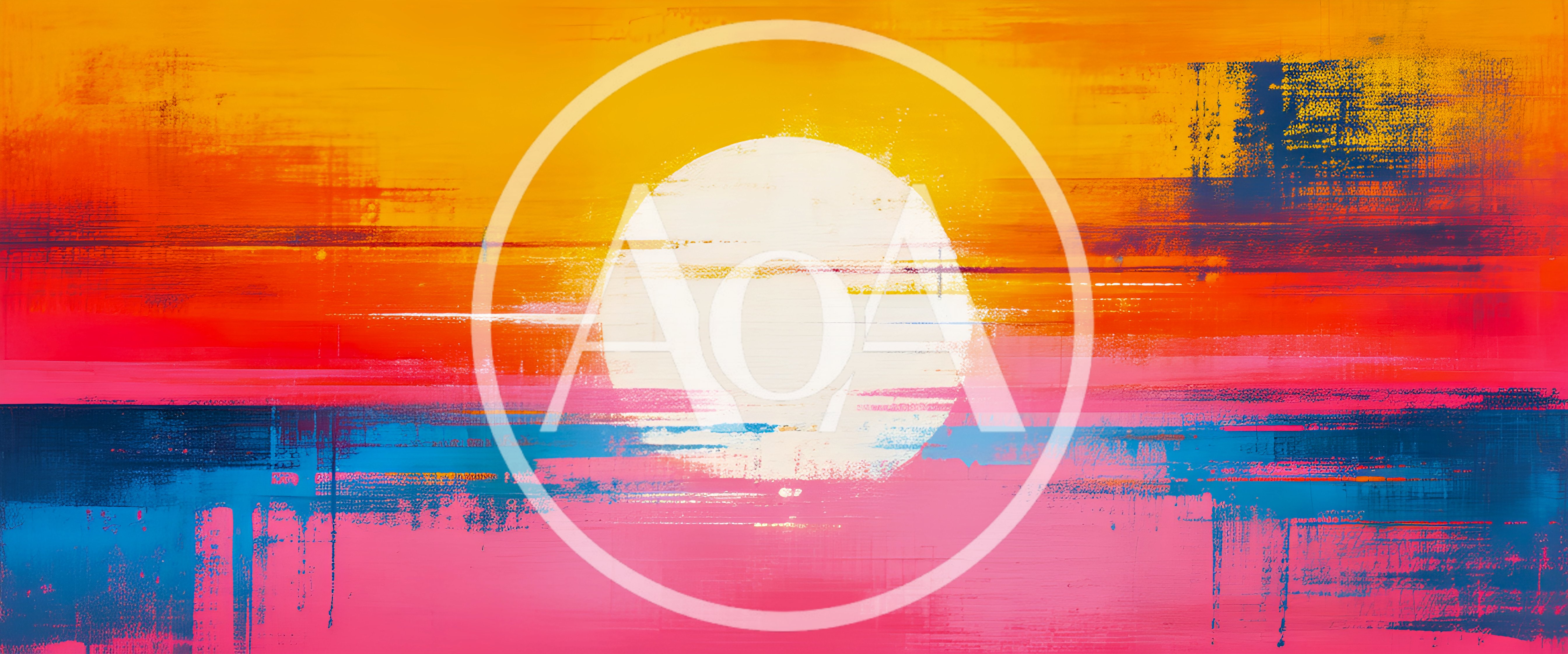 Abstract Digital Painting Of A Vibrant Sunset