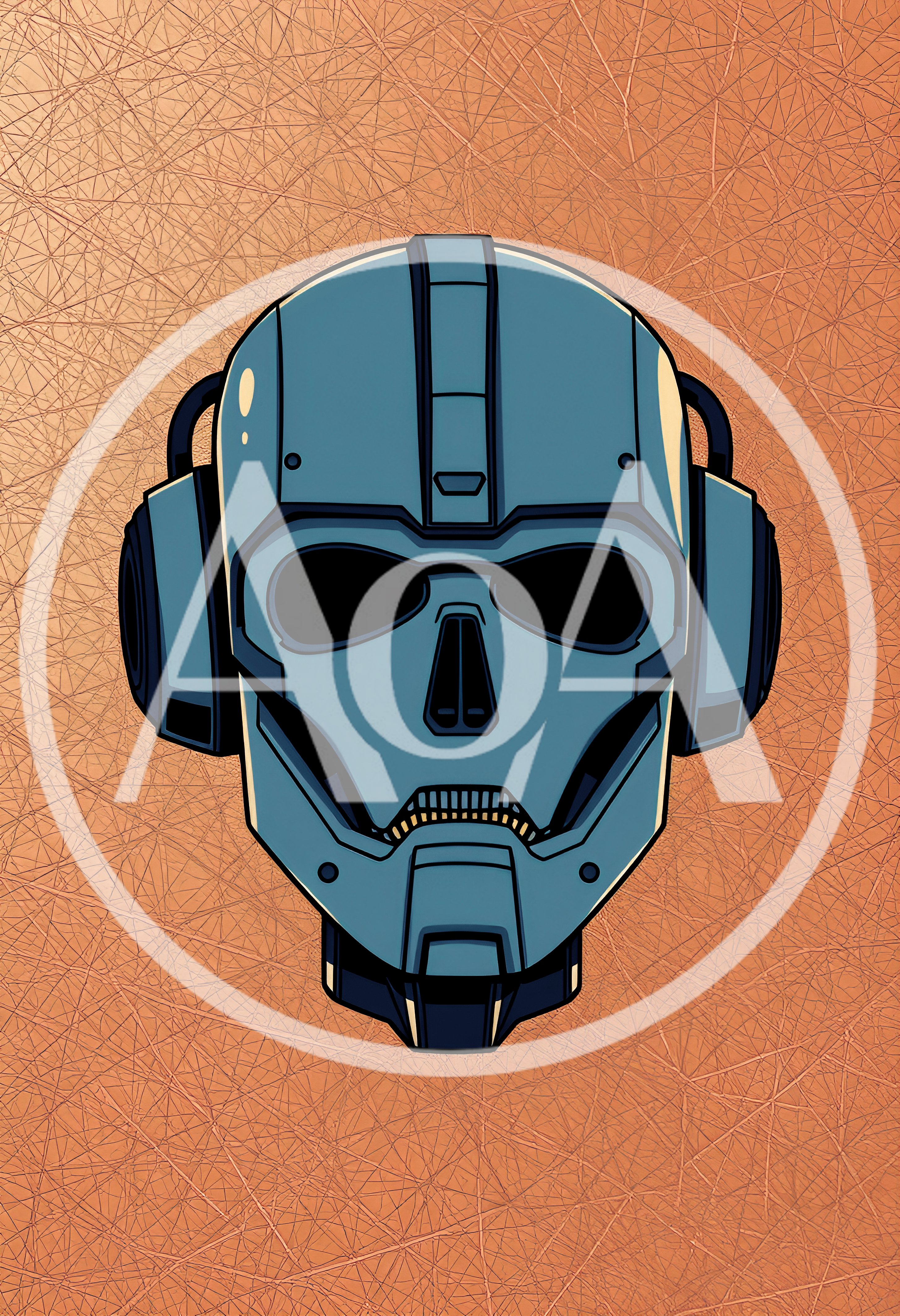 Stylized Robotic Skull Mask With Integrated Headphones