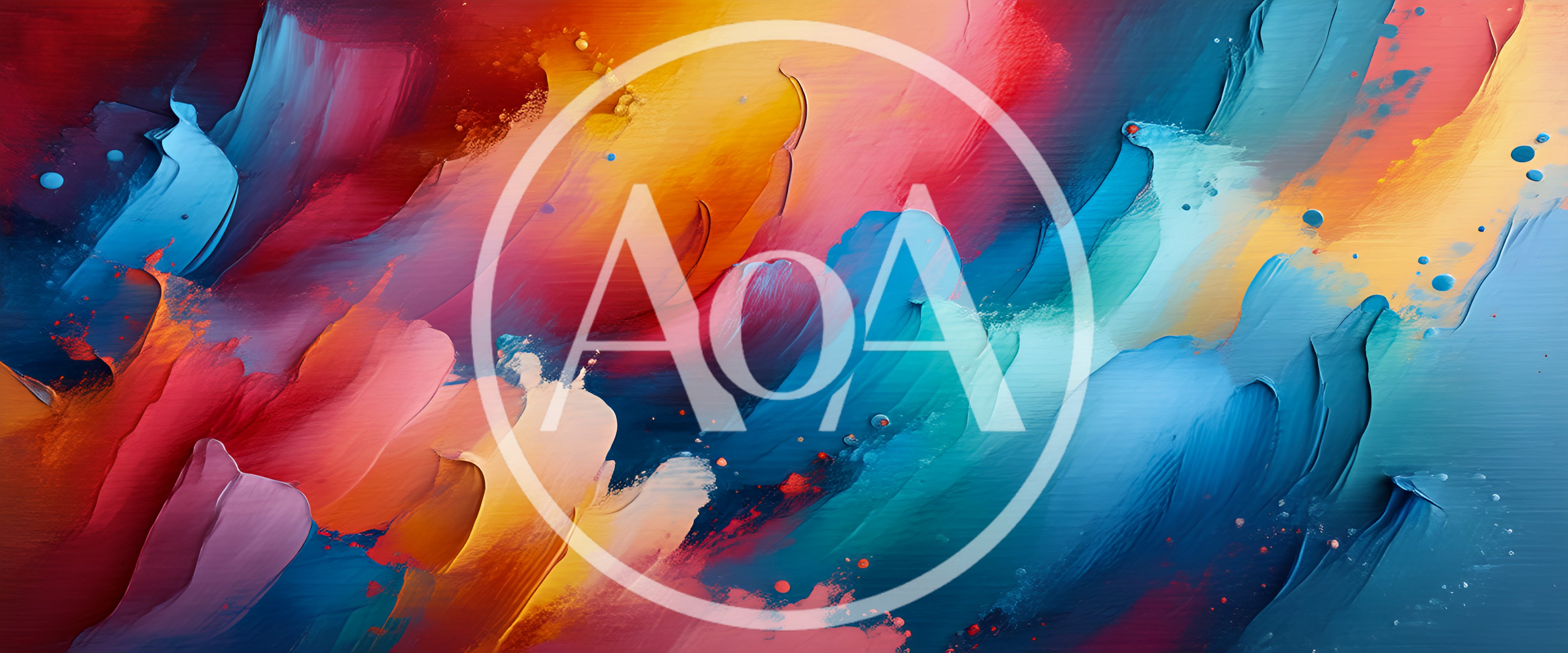 Abstract Oil Painting With Vibrant Colorful Brushstrokes