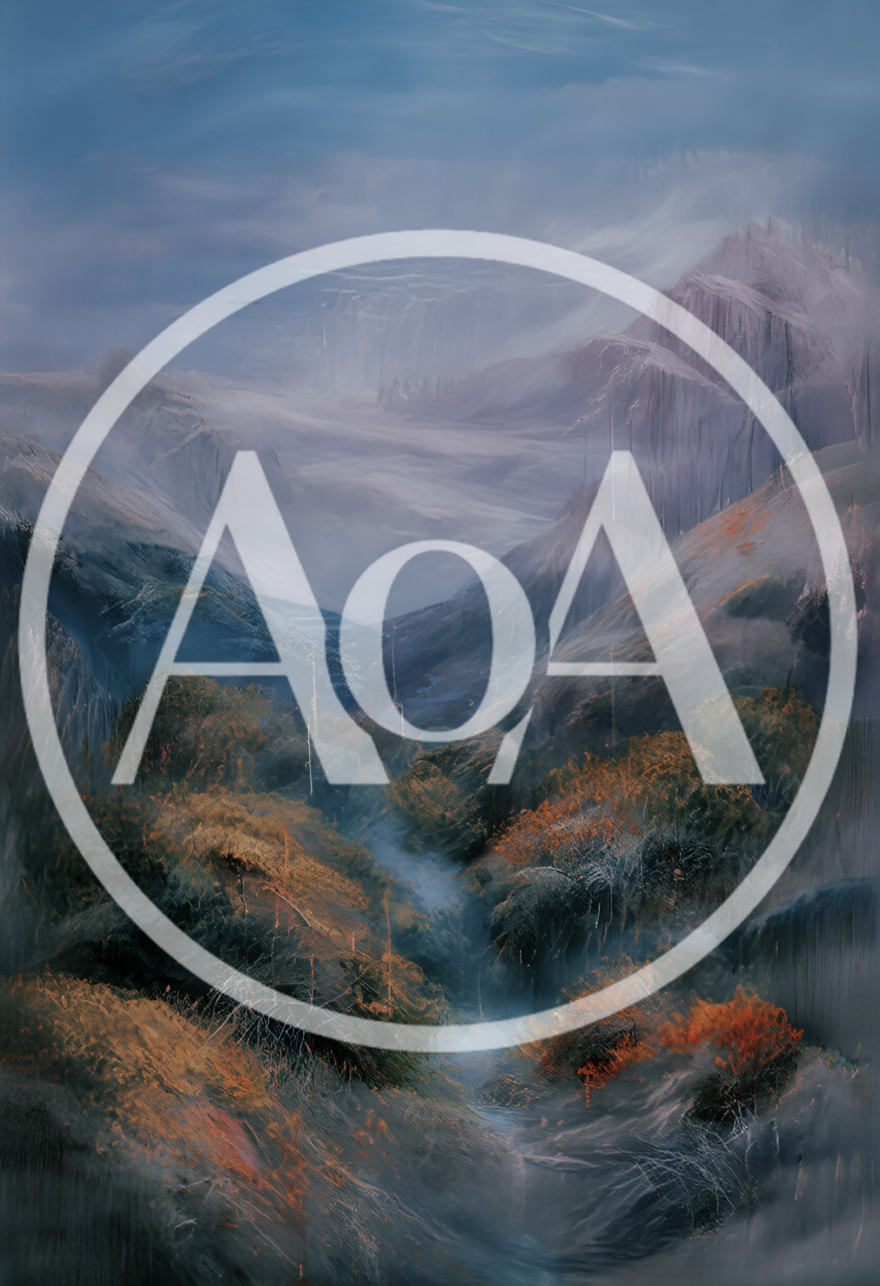 Ethereal Mountain Valley Landscape With Misty Atmosphere
