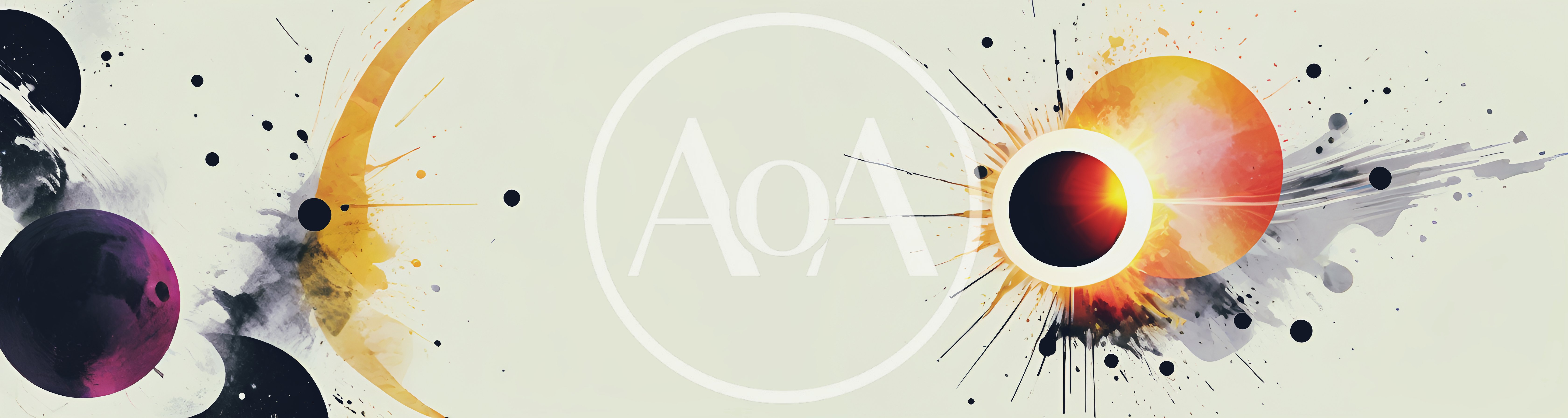Abstract Solar Eclipse Artistic Illustration