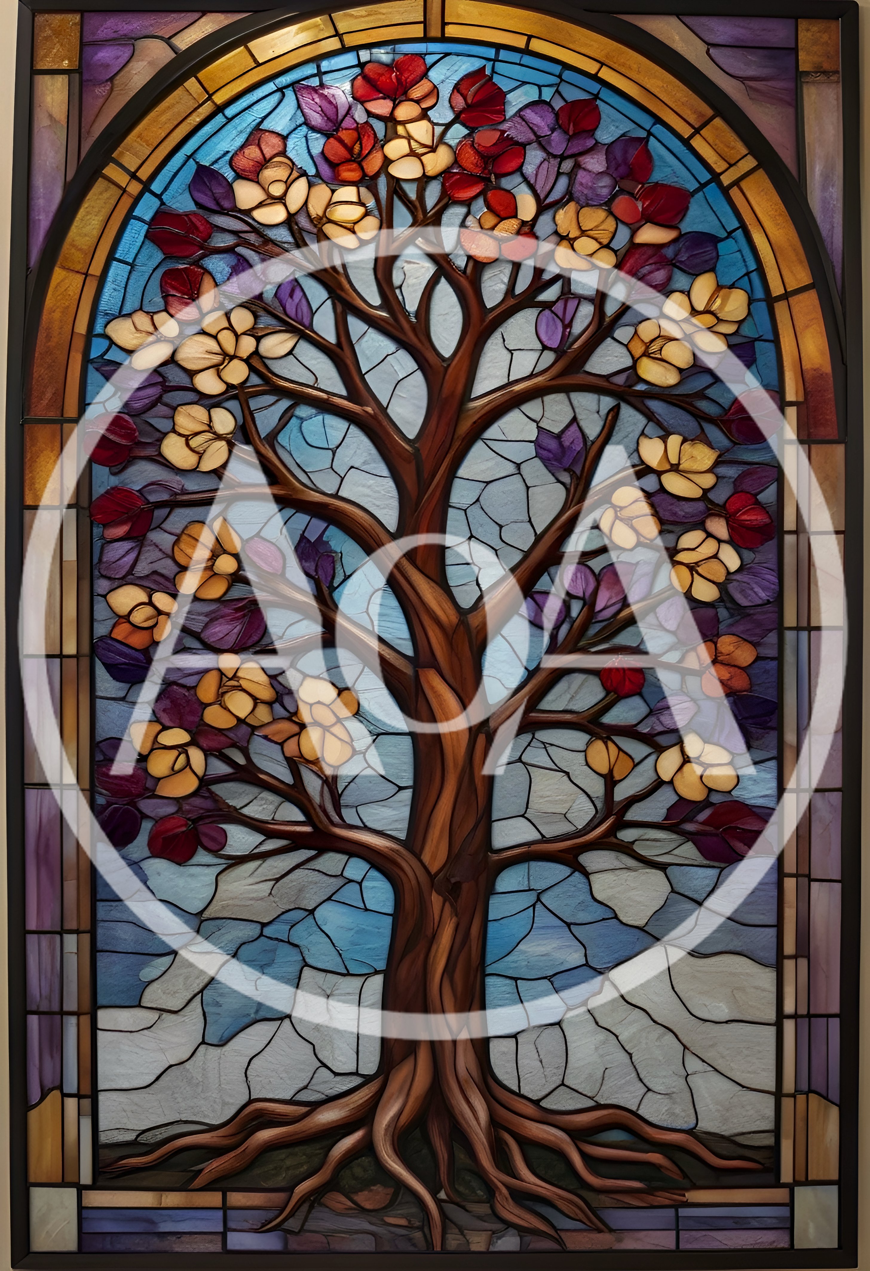 Stained Glass Tree Of Life Window Panel