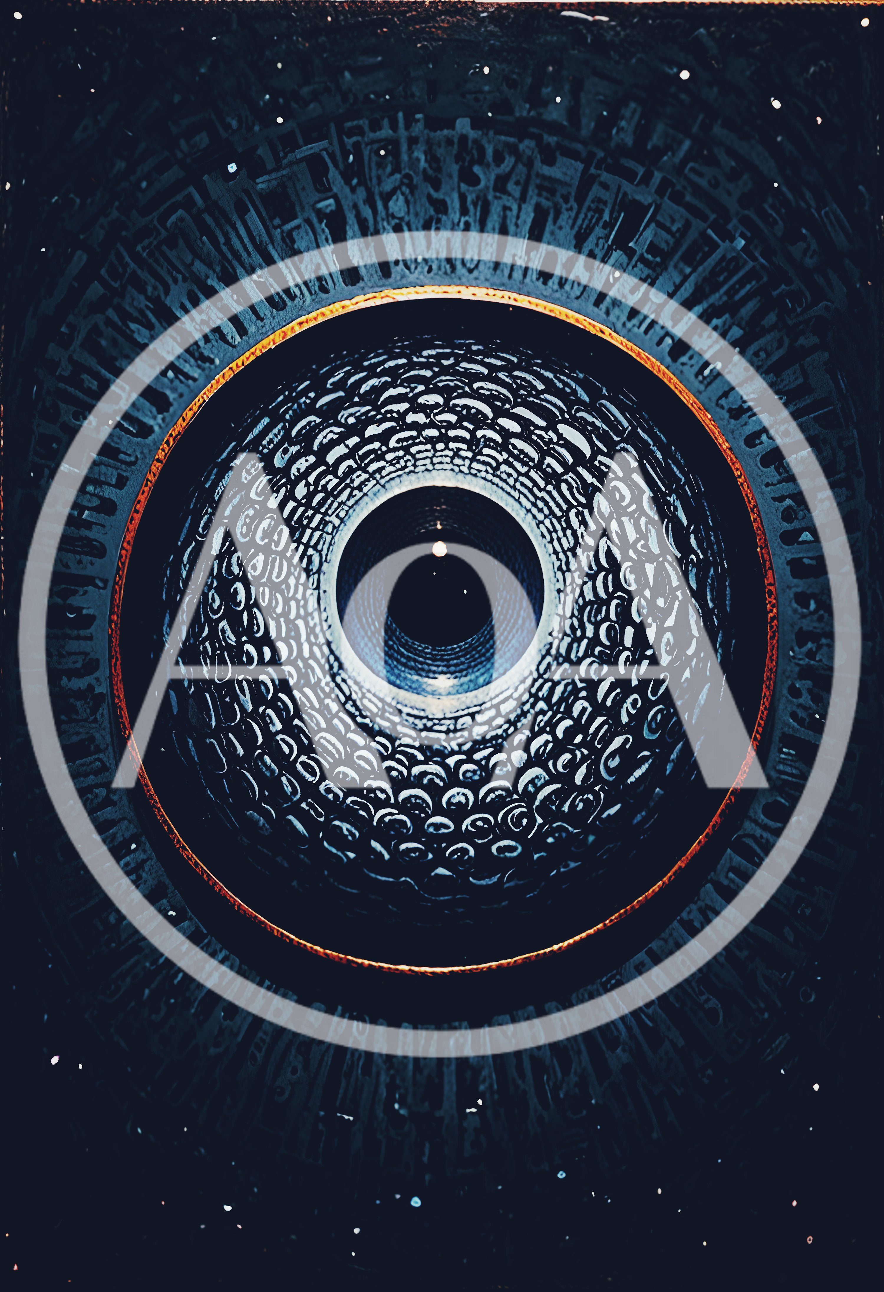 Abstract Digital Tunnel With Glowing Concentric Circles