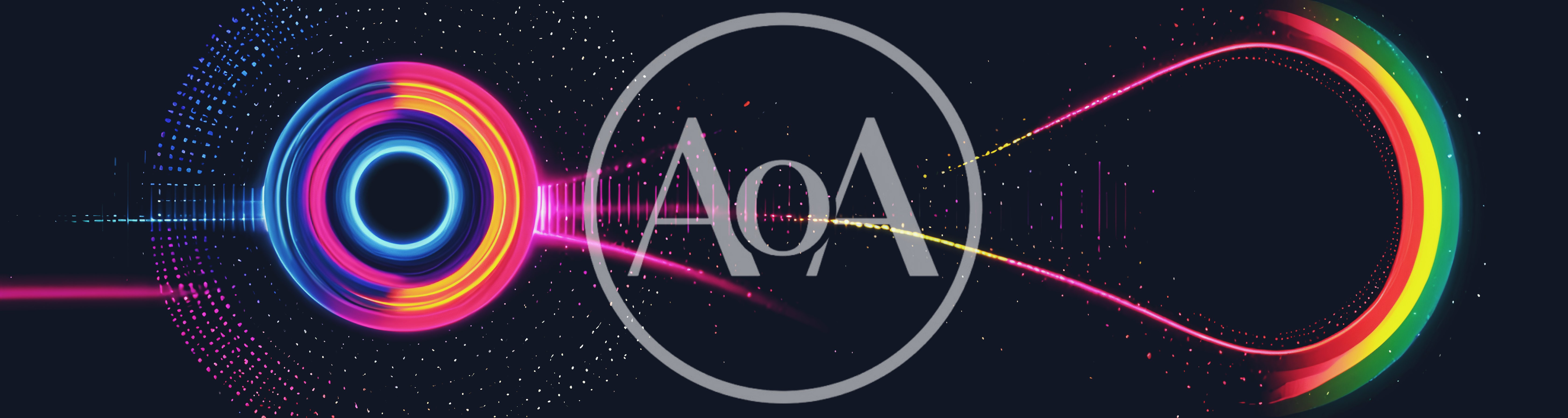Abstract Digital Sound Wave Visualization With Glowing Particles