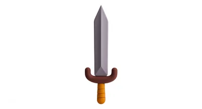 3D Rendered Cartoon Style Toy Sword