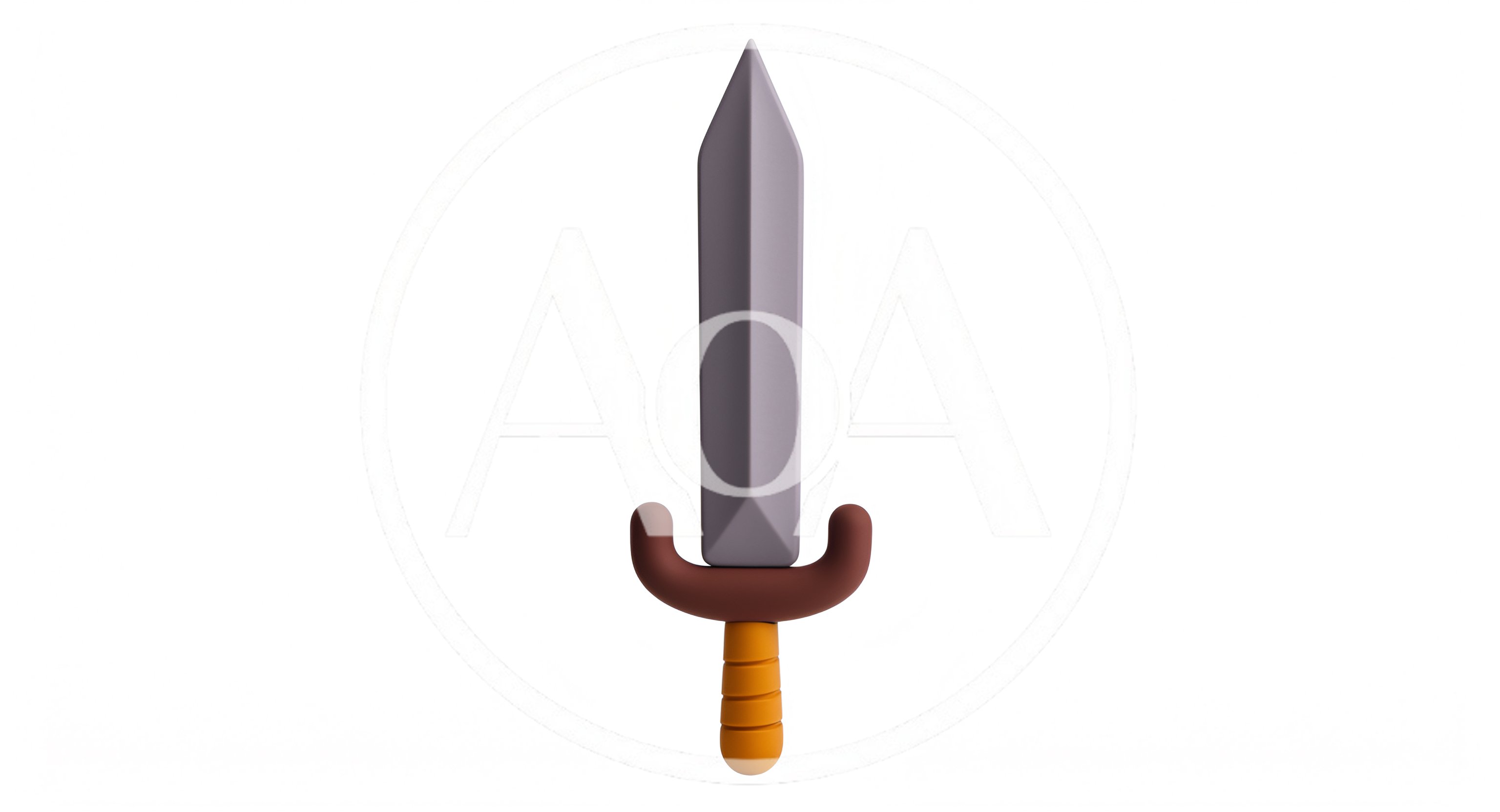 3D Rendered Cartoon Style Toy Sword