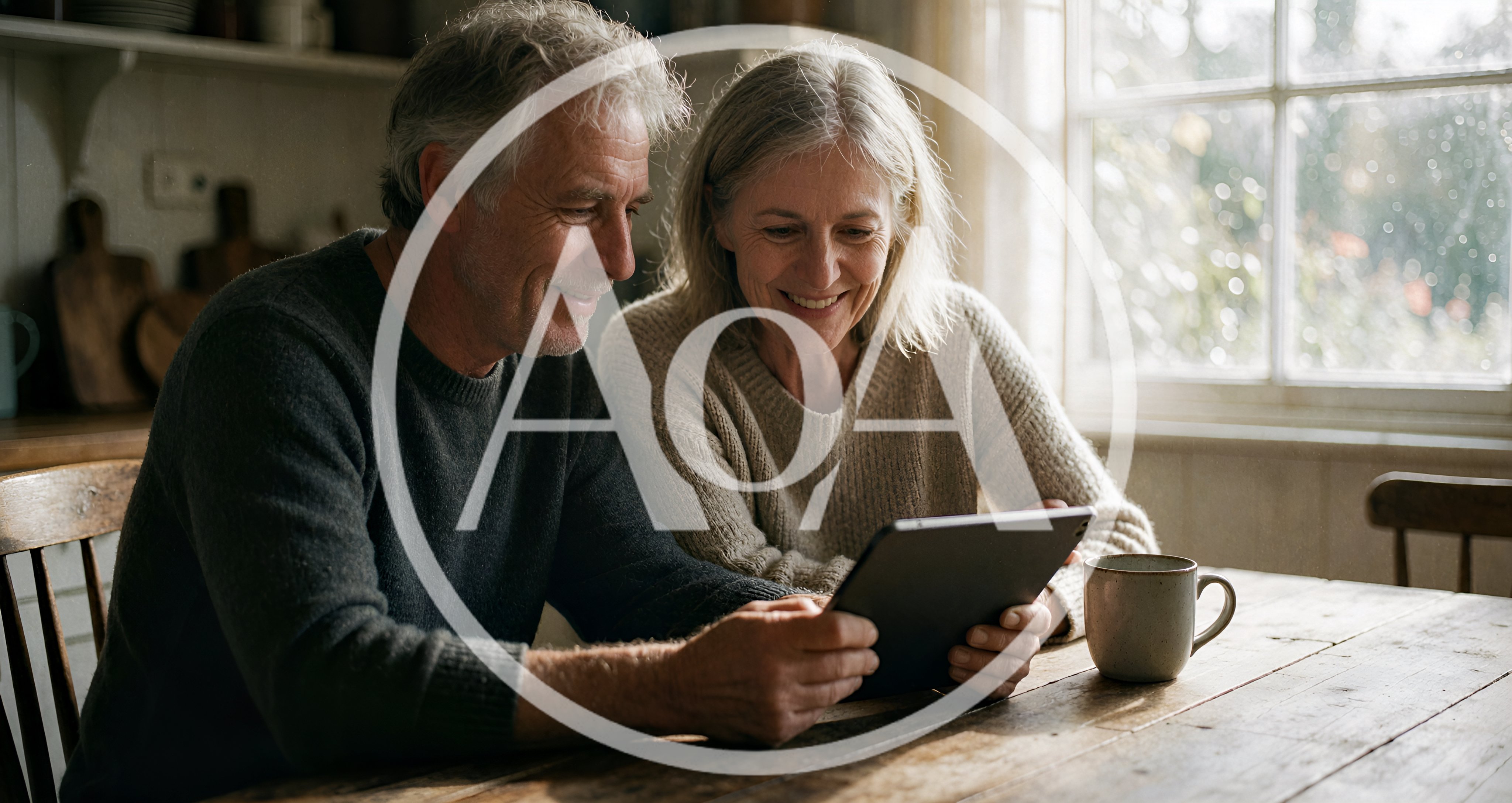 Senior Couple Using Digital Tablet Together At Home