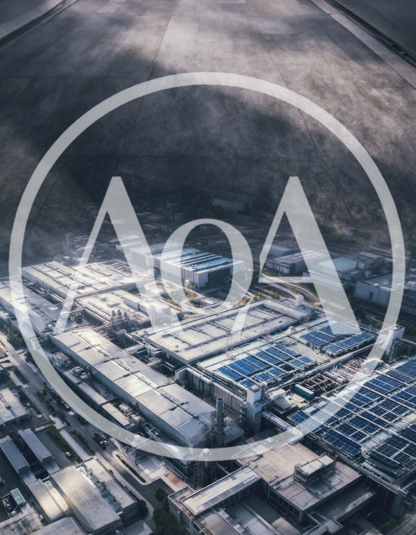 Aerial View Of A Large Industrial Manufacturing Complex
