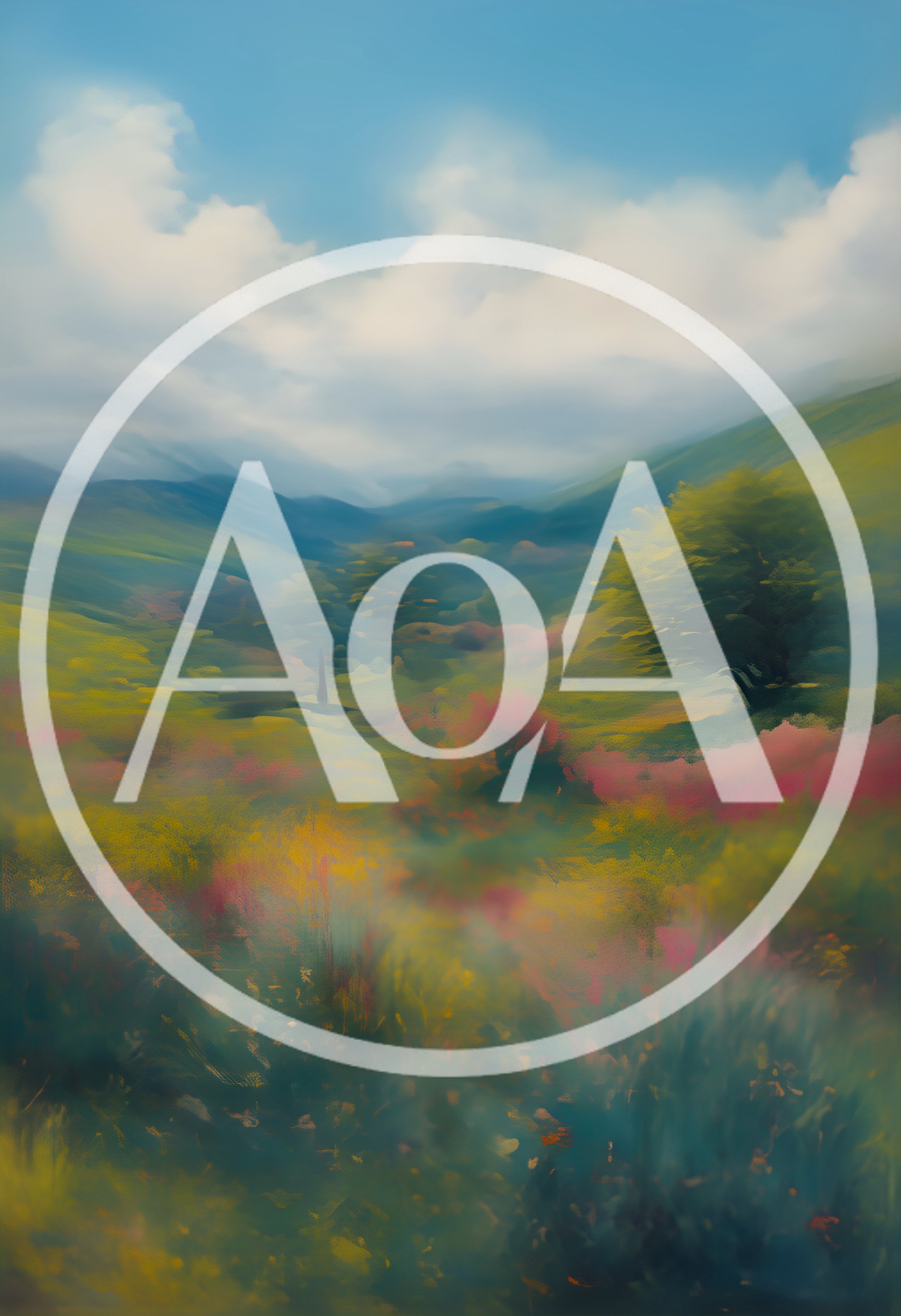 Impressionistic Landscape Painting Of A Rolling Meadow