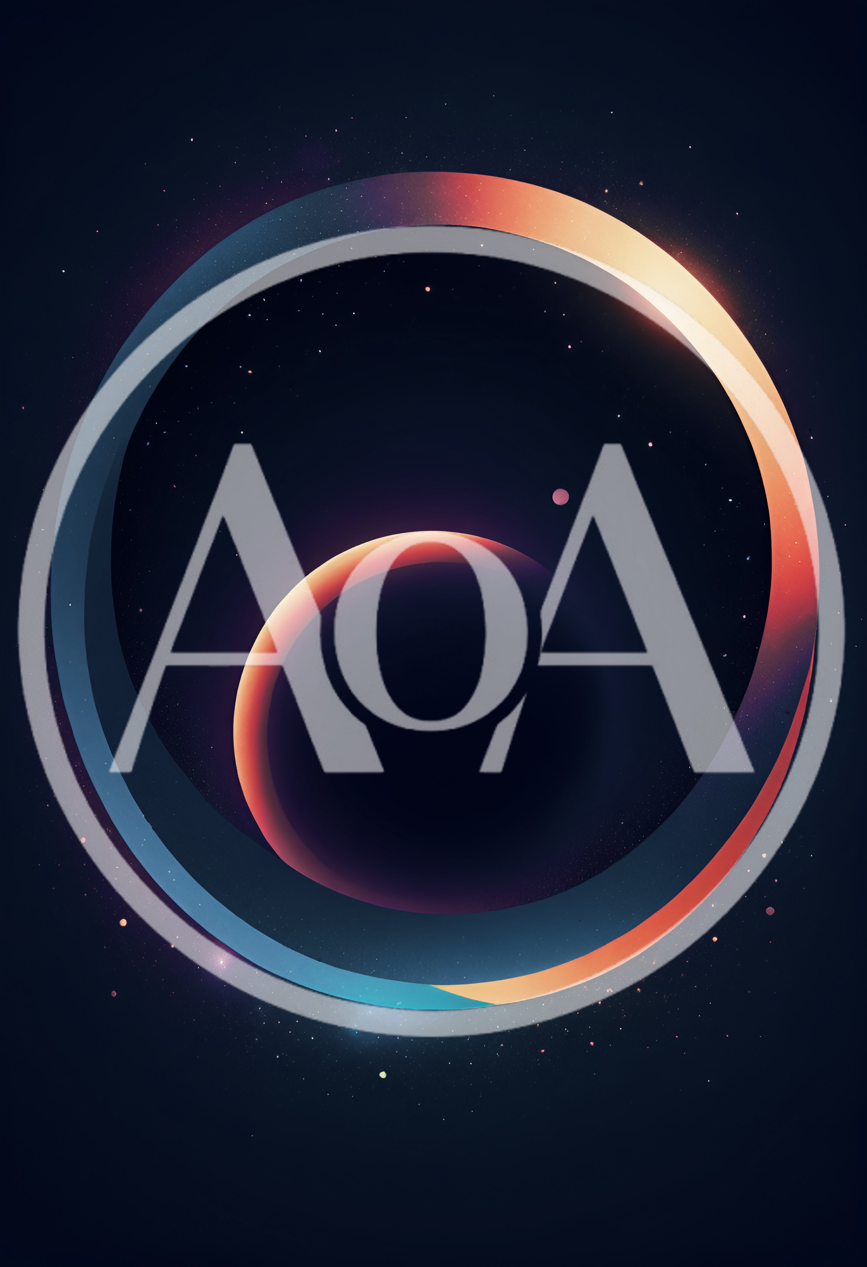 Abstract Cosmic Ring With Glowing Celestial Sphere