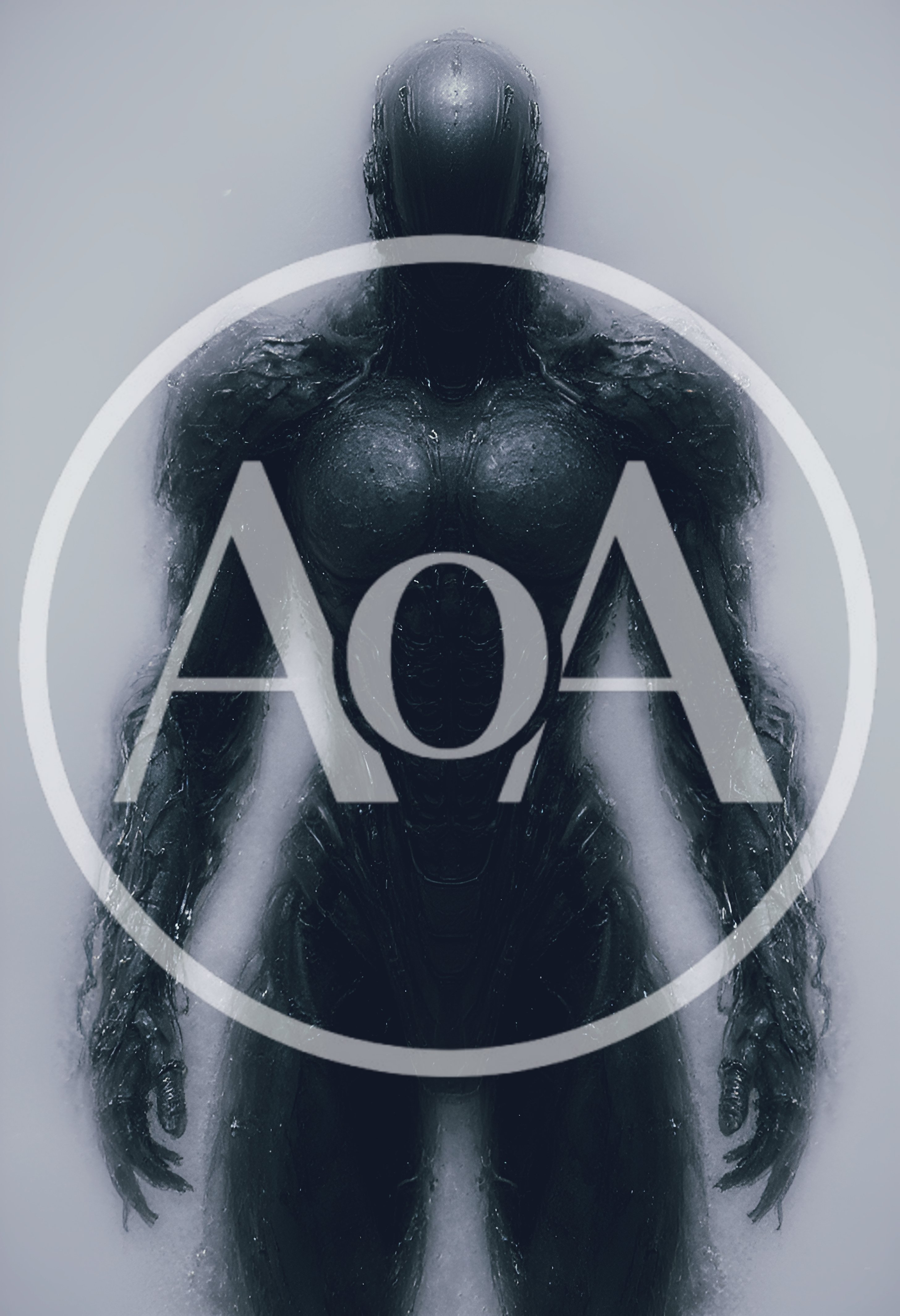 Dark Alien Entity Standing In Foggy Atmosphere