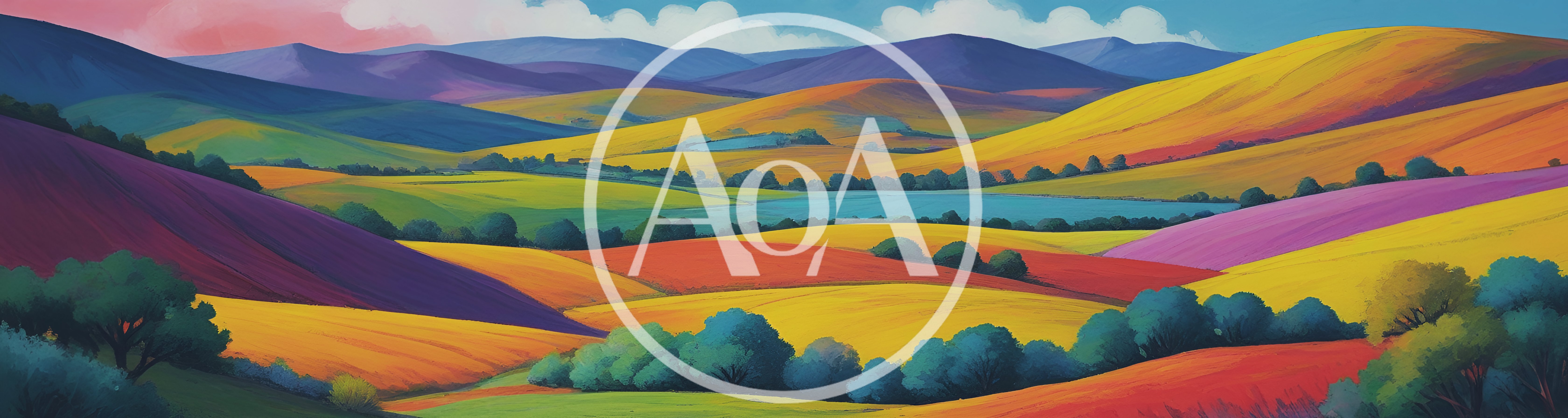Vibrant Rolling Hills Landscape Painting