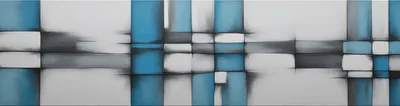 Abstract Geometric Painting With Blue And Grey Rectangles