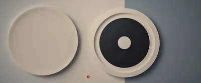 Minimalist Abstract Graphic Design With Geometric Circles