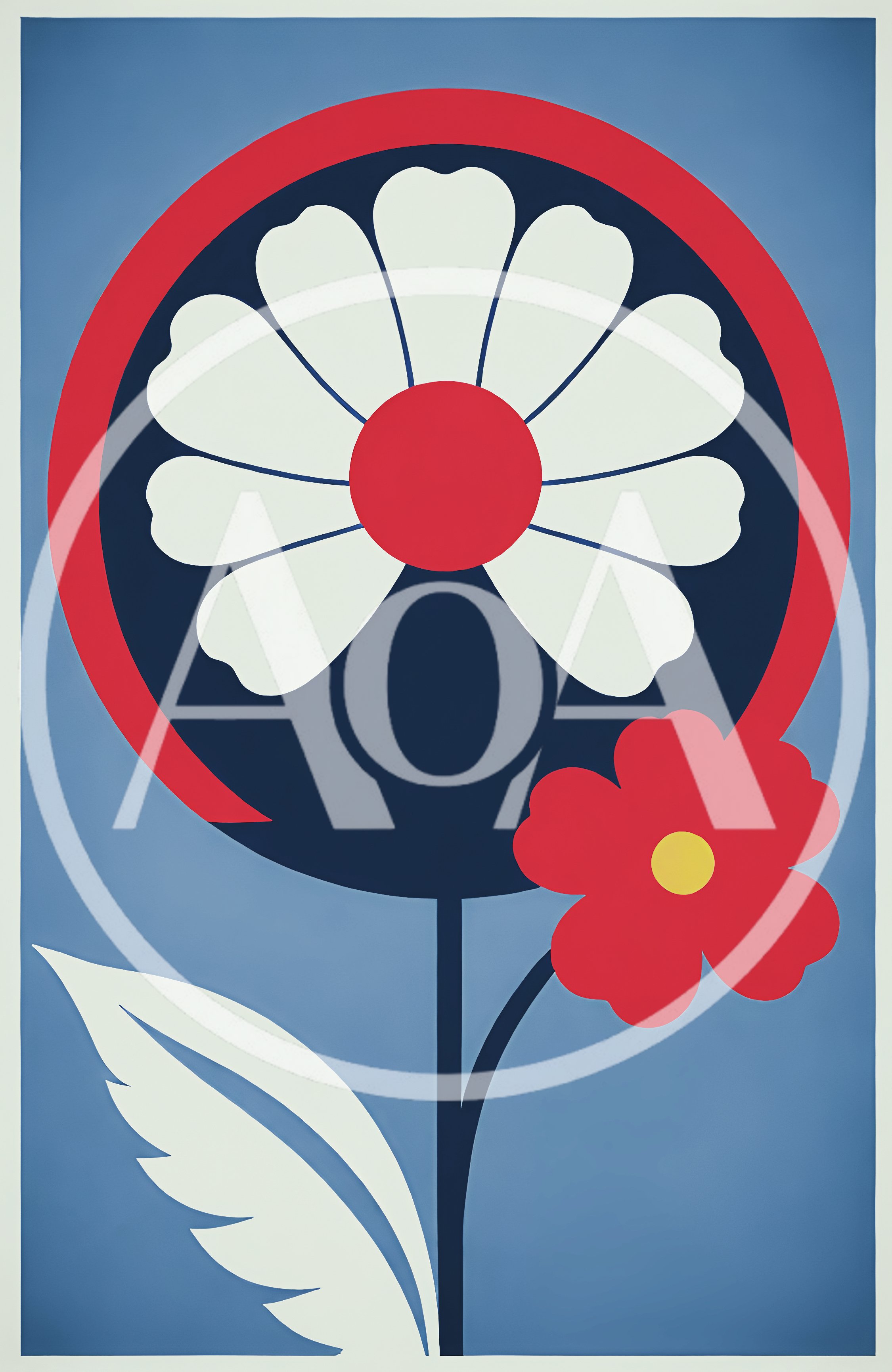 Minimalist Graphic Illustration Of Stylized Flowers