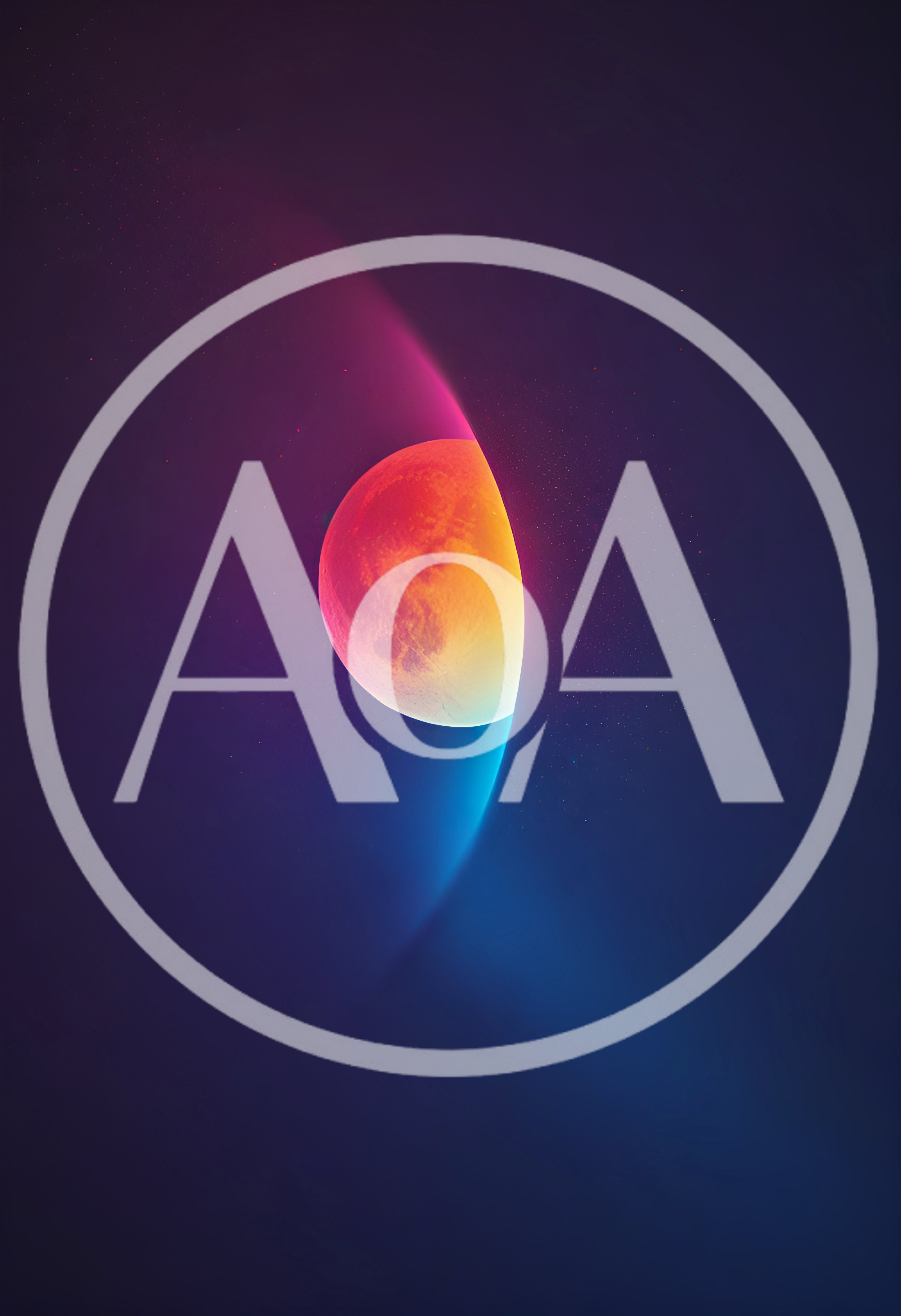 Abstract Digital Illustration Of A Glowing Crescent Moon