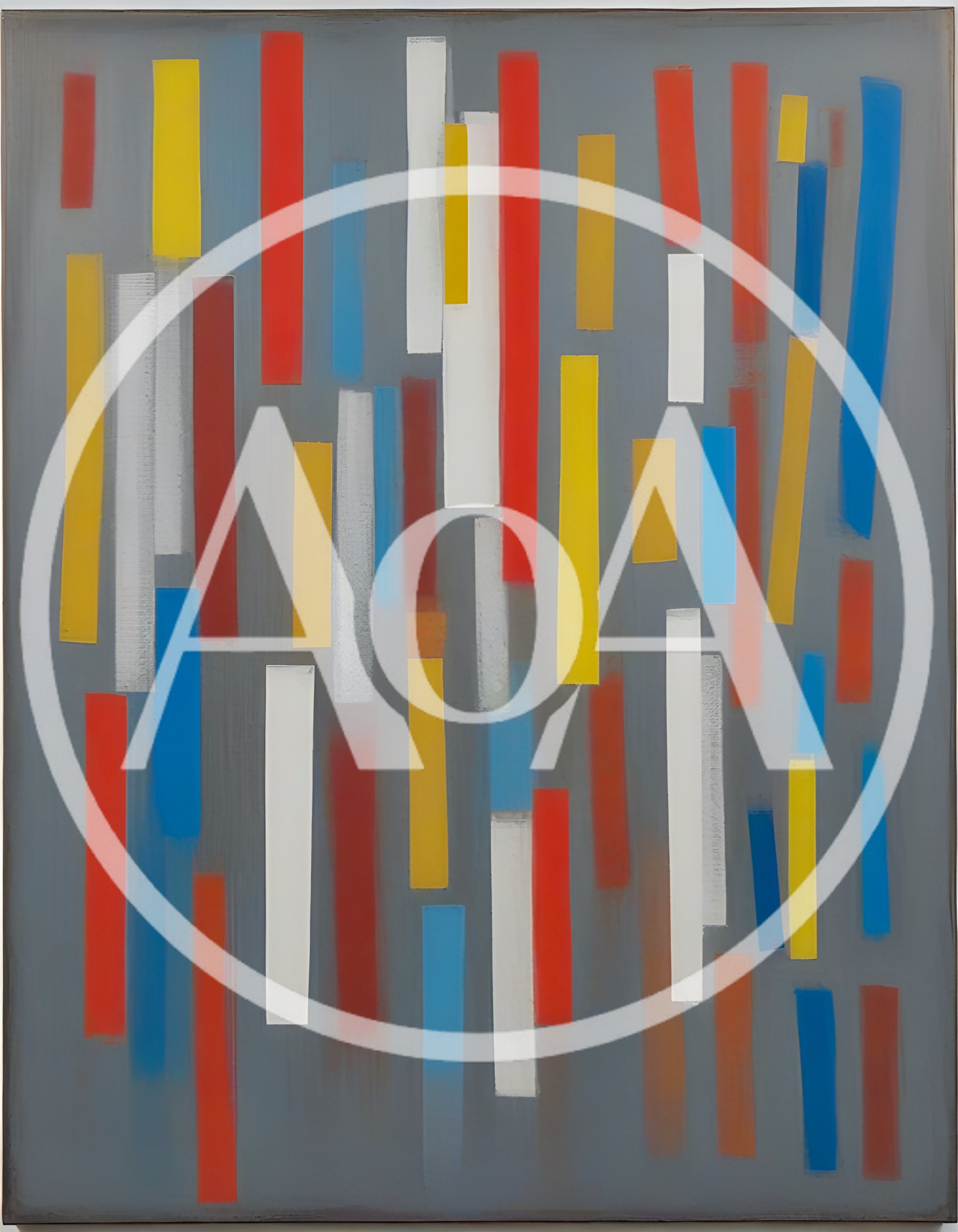Abstract Painting With Vertical Colorful Rectangular Bars