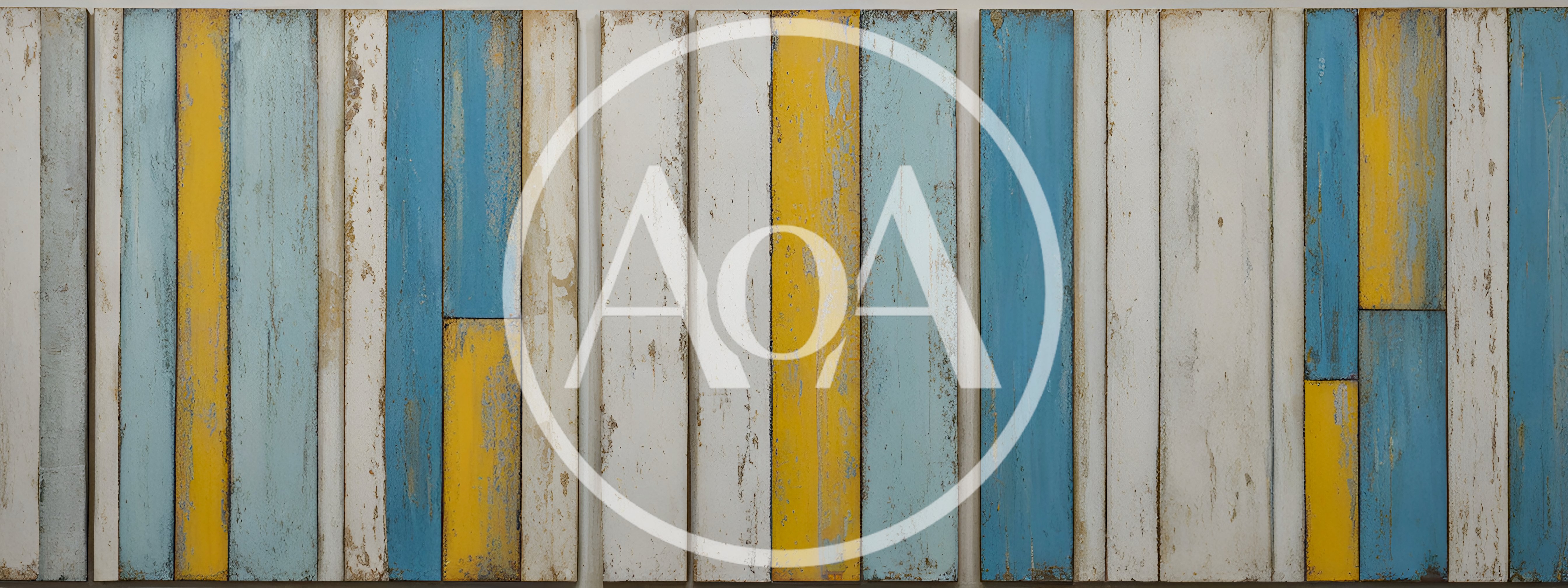 Distressed Painted Wooden Planks Wall Art Background