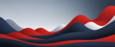 Abstract Wavy Layers in Red White and Blue