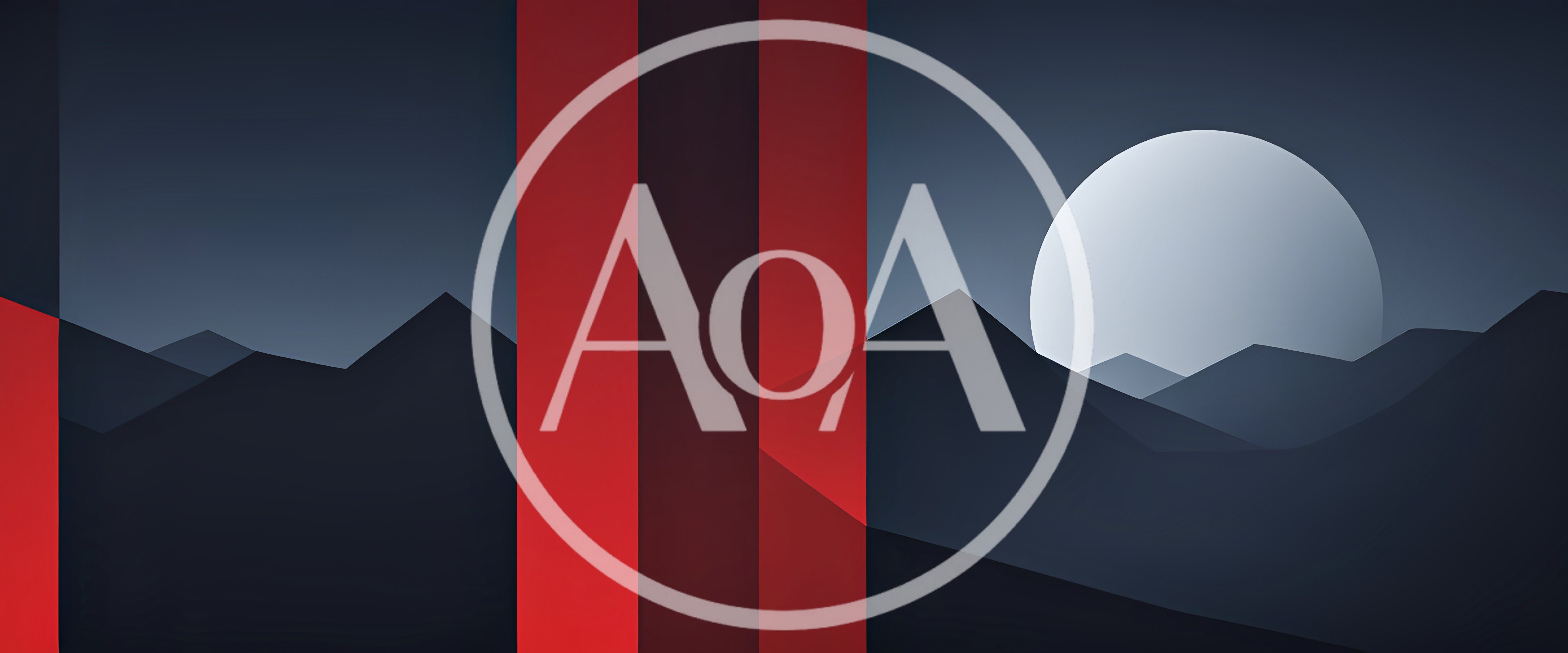 Minimalist Abstract Landscape With Red Vertical Stripes
