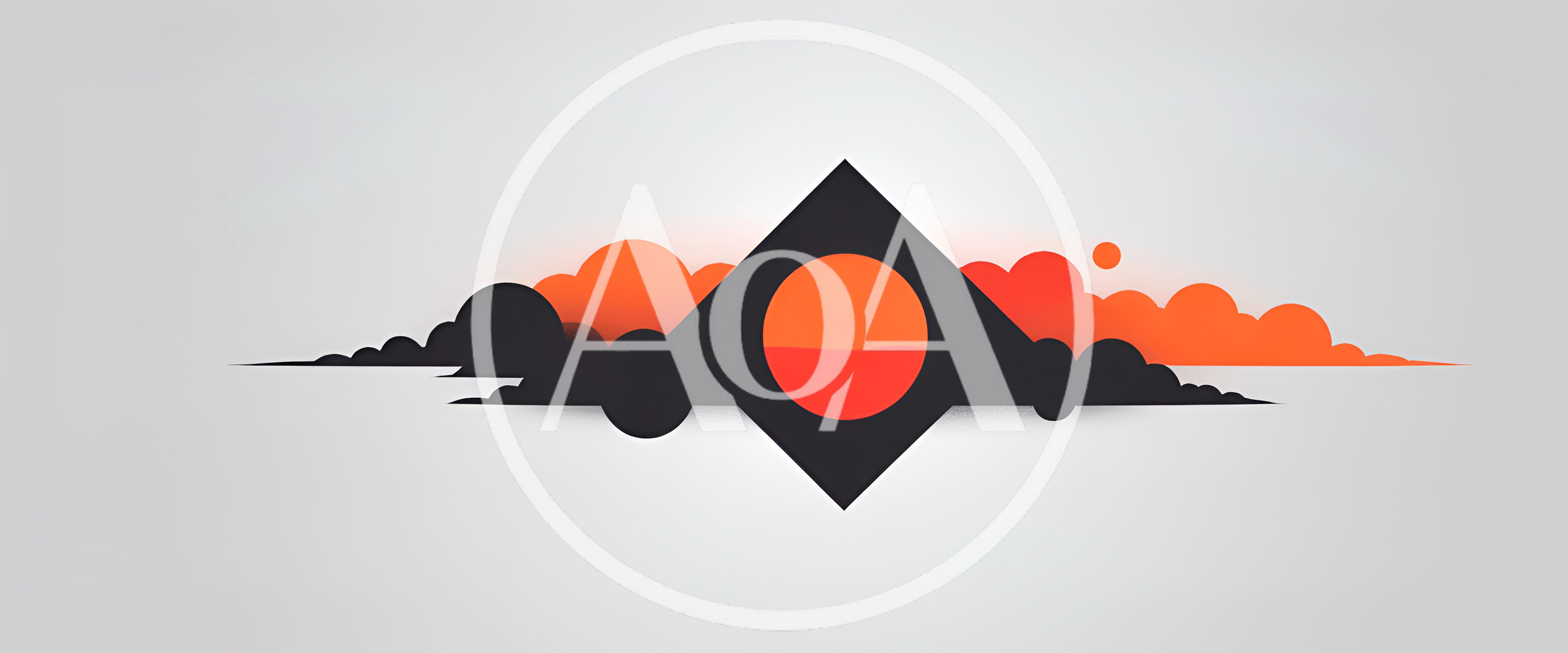 Minimalist Geometric Sunset Illustration With Abstract Clouds