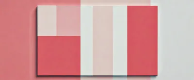 Abstract Geometric Composition With Pink And White Rectangles