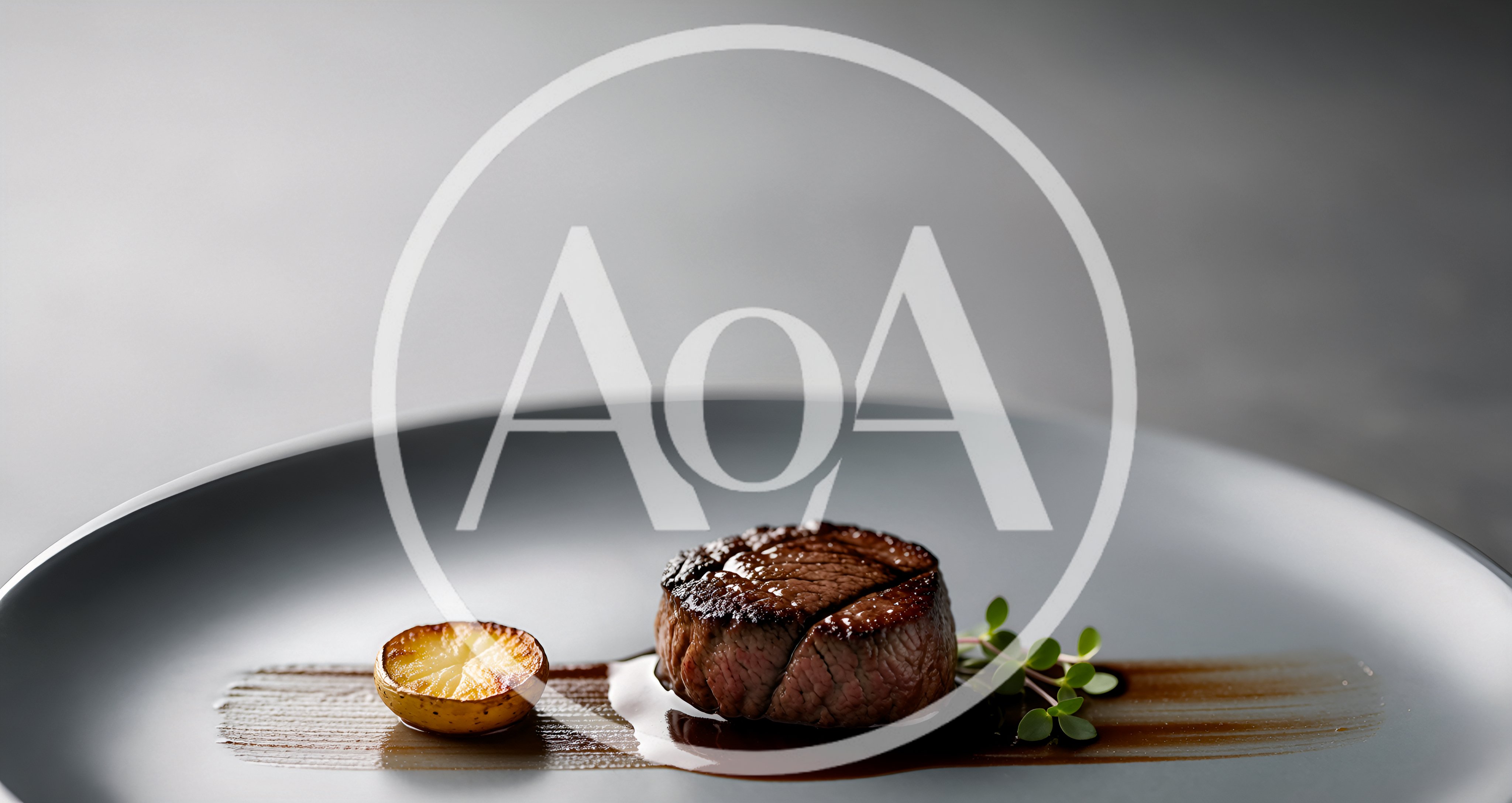 Gourmet Filet Mignon Steak Plated on Minimalist Dish