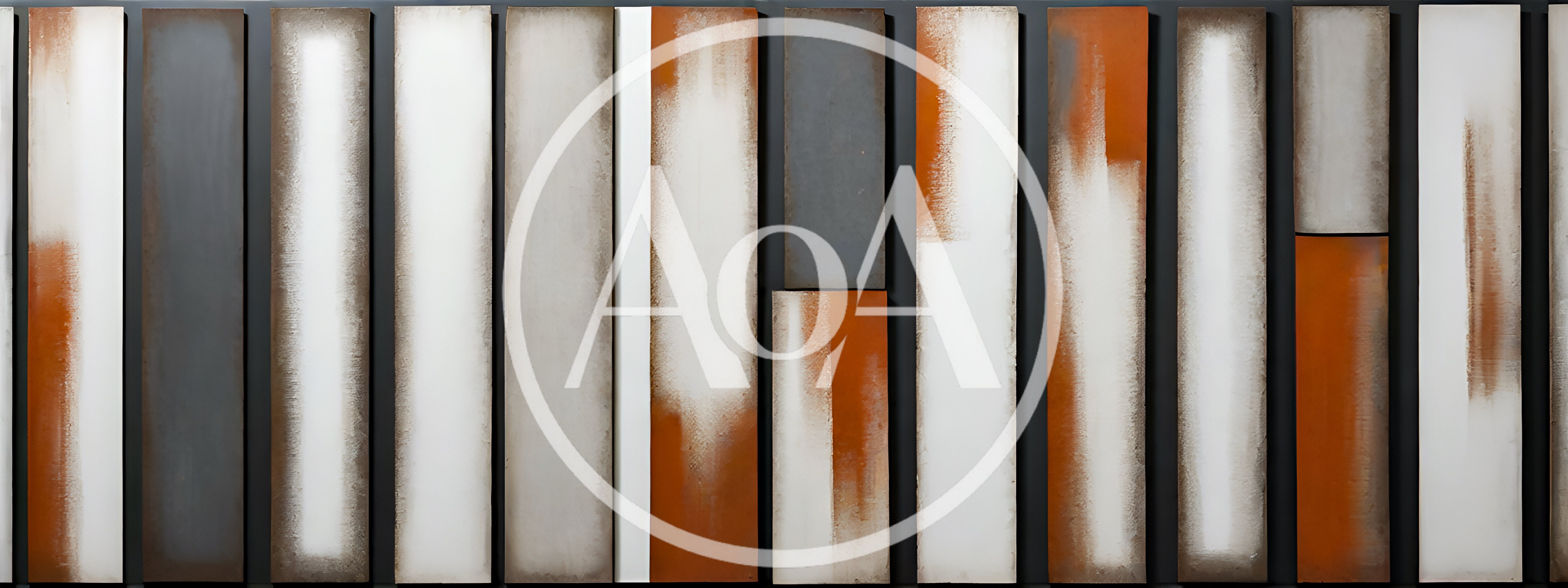 Abstract Wall Art With Vertical Rectangular Panels