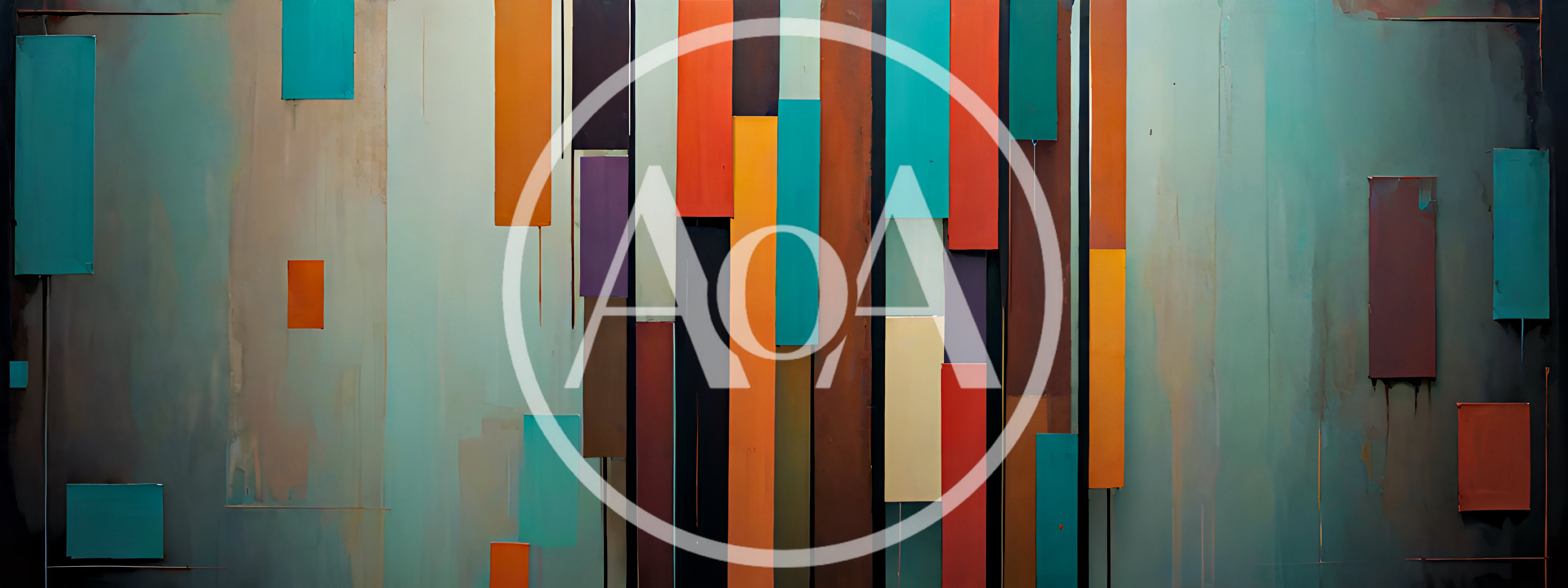 Abstract Painting With Vertical Rectangular Color Blocks
