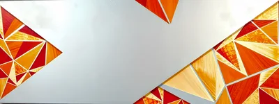 Abstract Geometric Art With Orange And Red Triangles