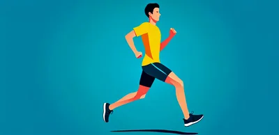 Digital Illustration Of A Man Running