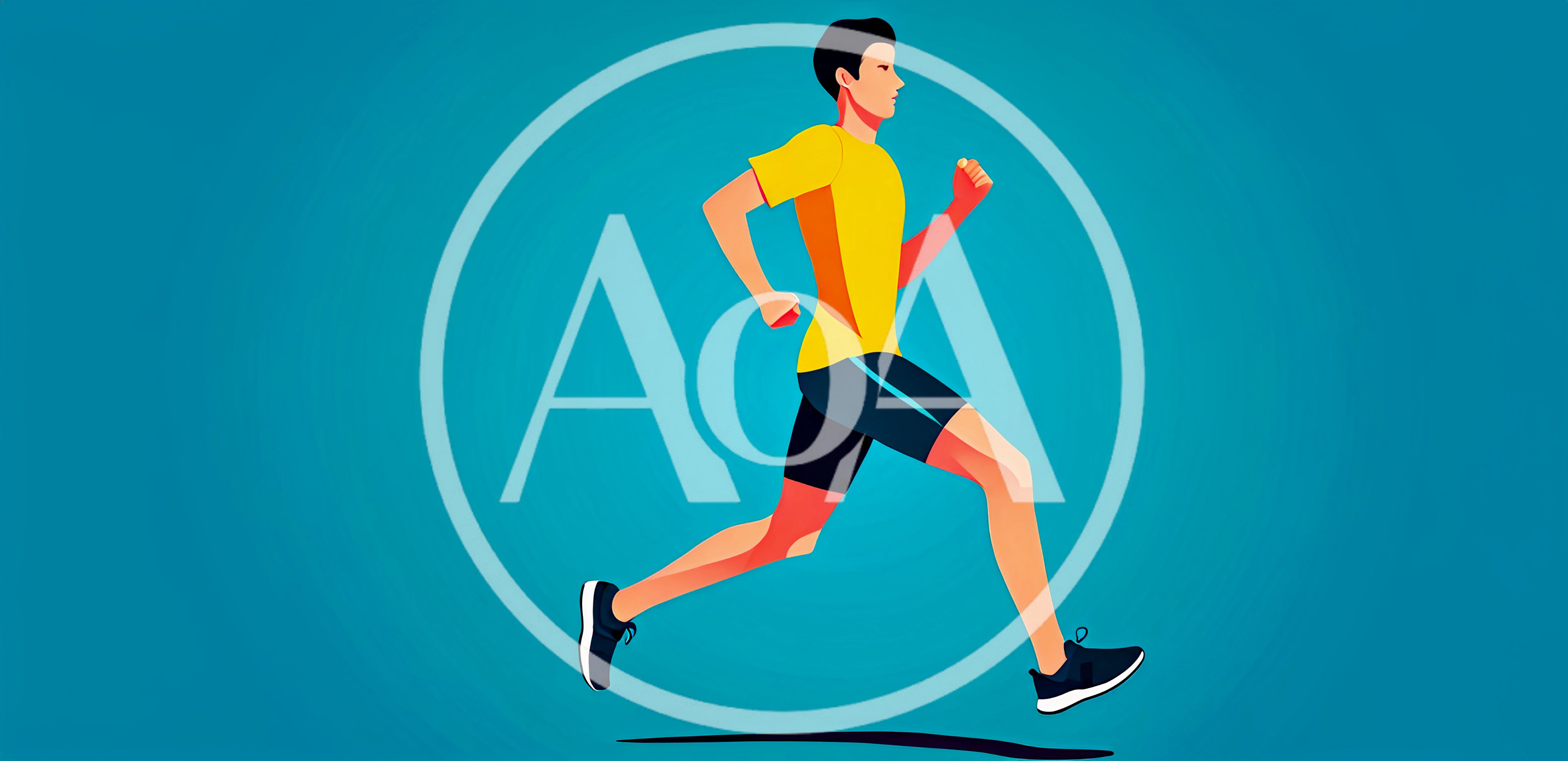 Digital Illustration Of A Man Running