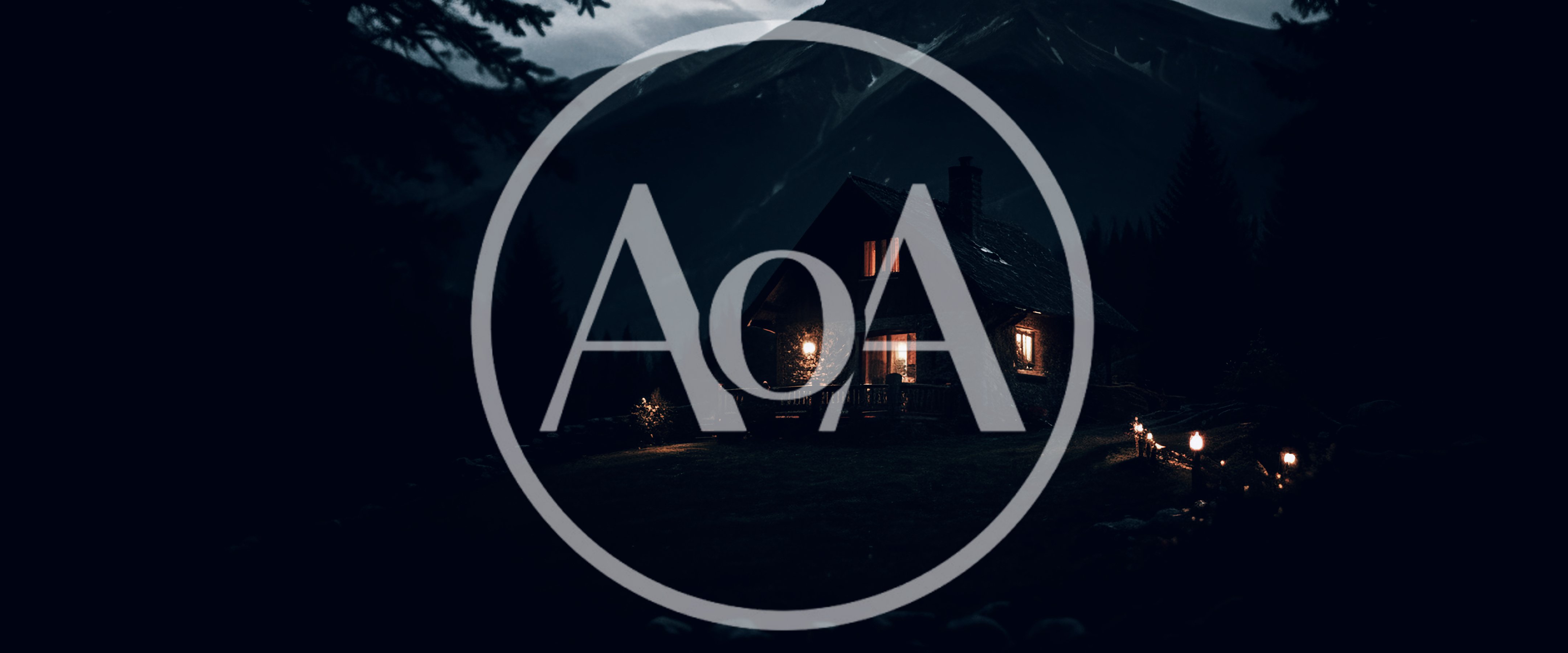 Cozy Stone Cabin At Night In The Mountains
