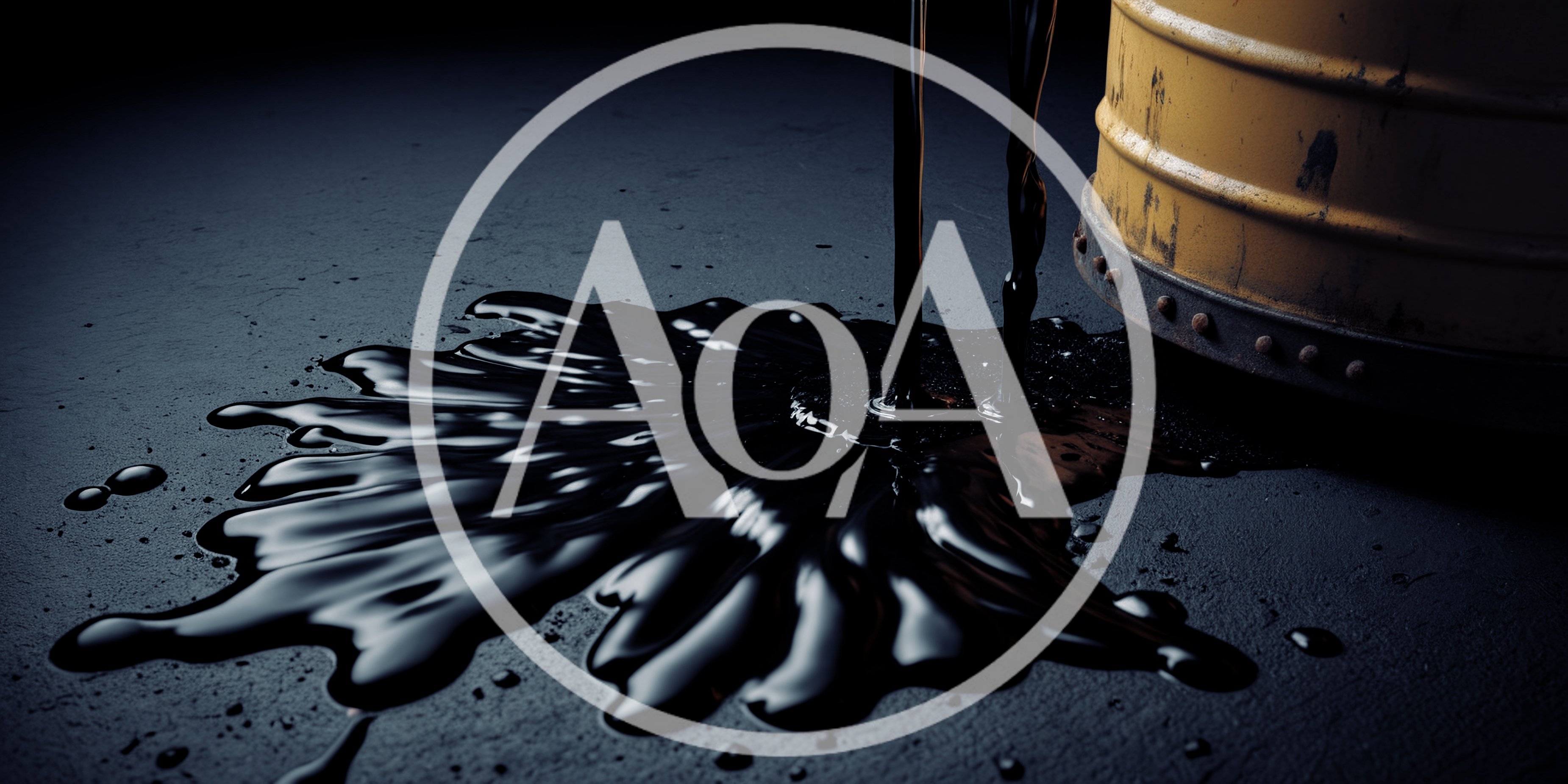 Thick Crude Oil Pouring From Yellow Industrial Barrel