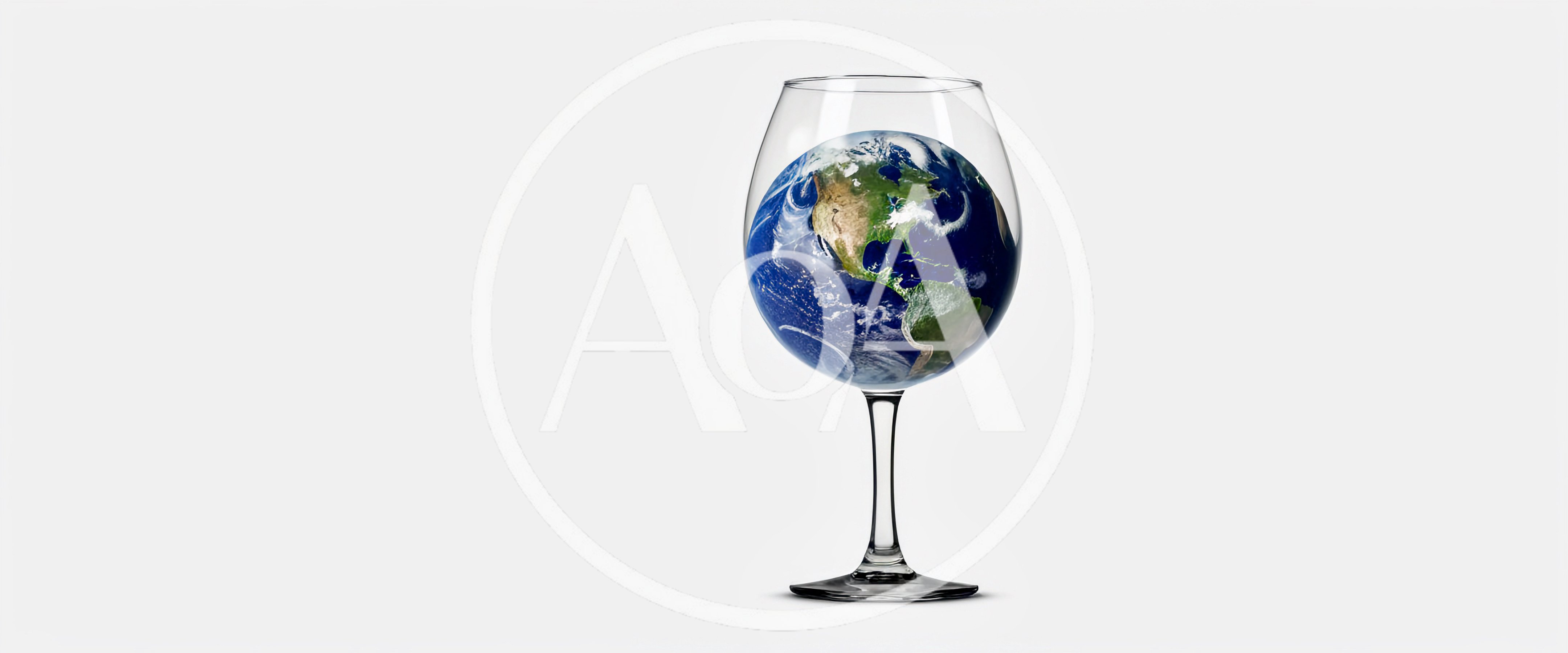 Planet Earth Inside A Glass Wine Goblet