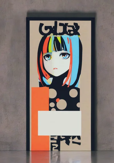 Modern Anime Style Portrait Poster Art