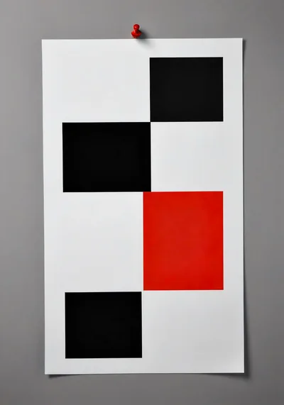 Minimalist Abstract Art Poster With Geometric Shapes