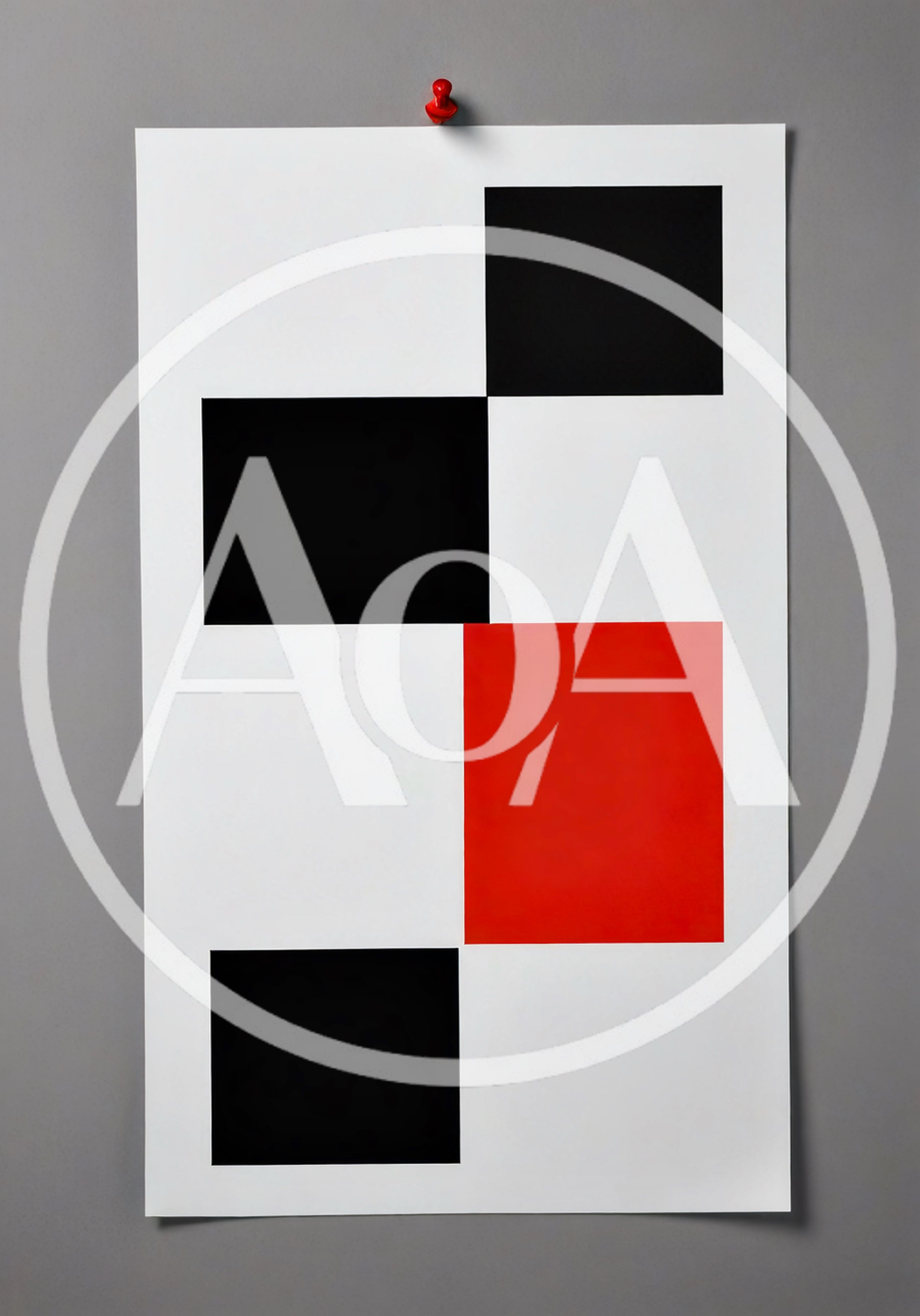 Minimalist Abstract Art Poster With Geometric Shapes